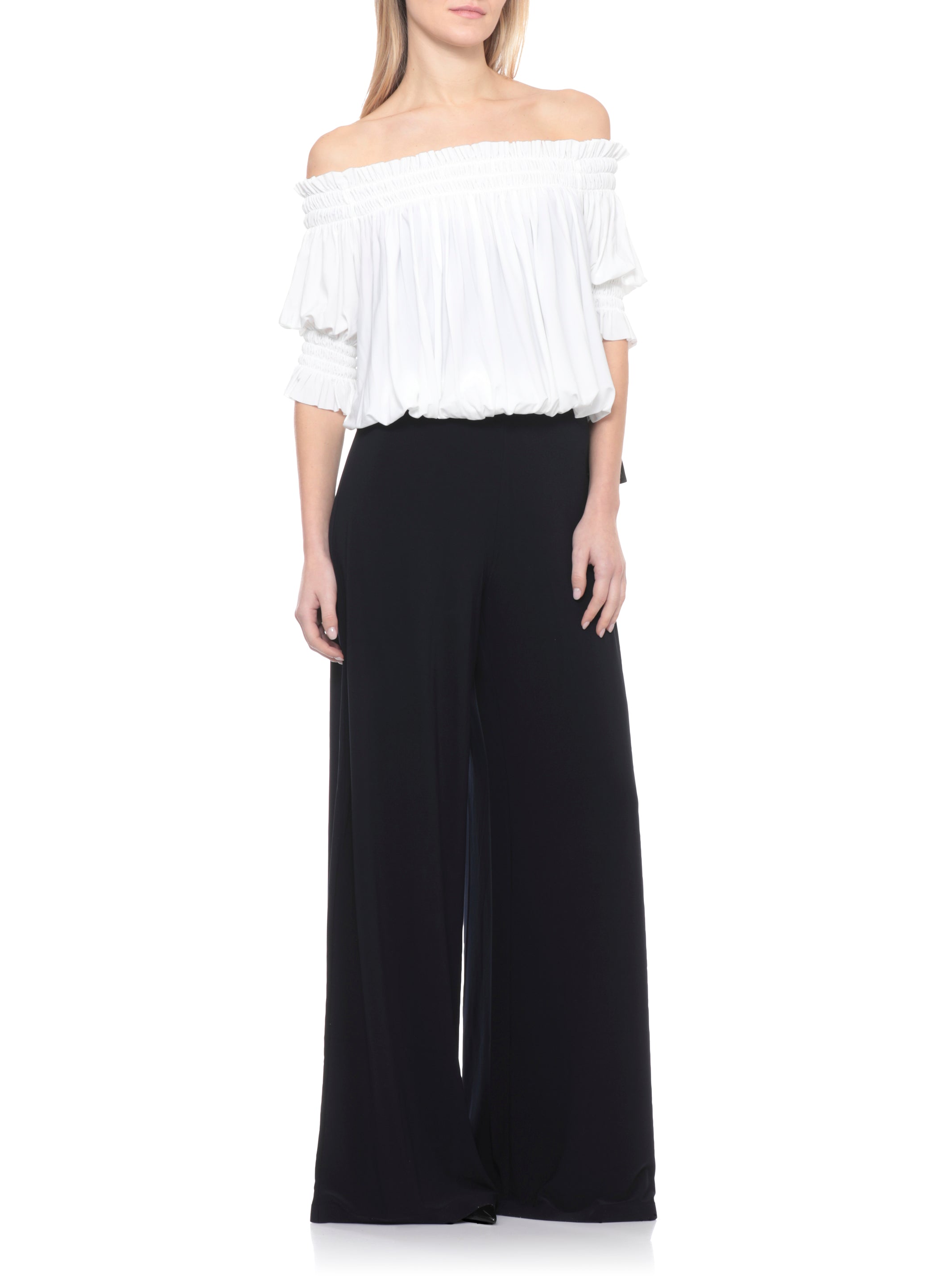 Norma Kamali Top White Polyester Elastane