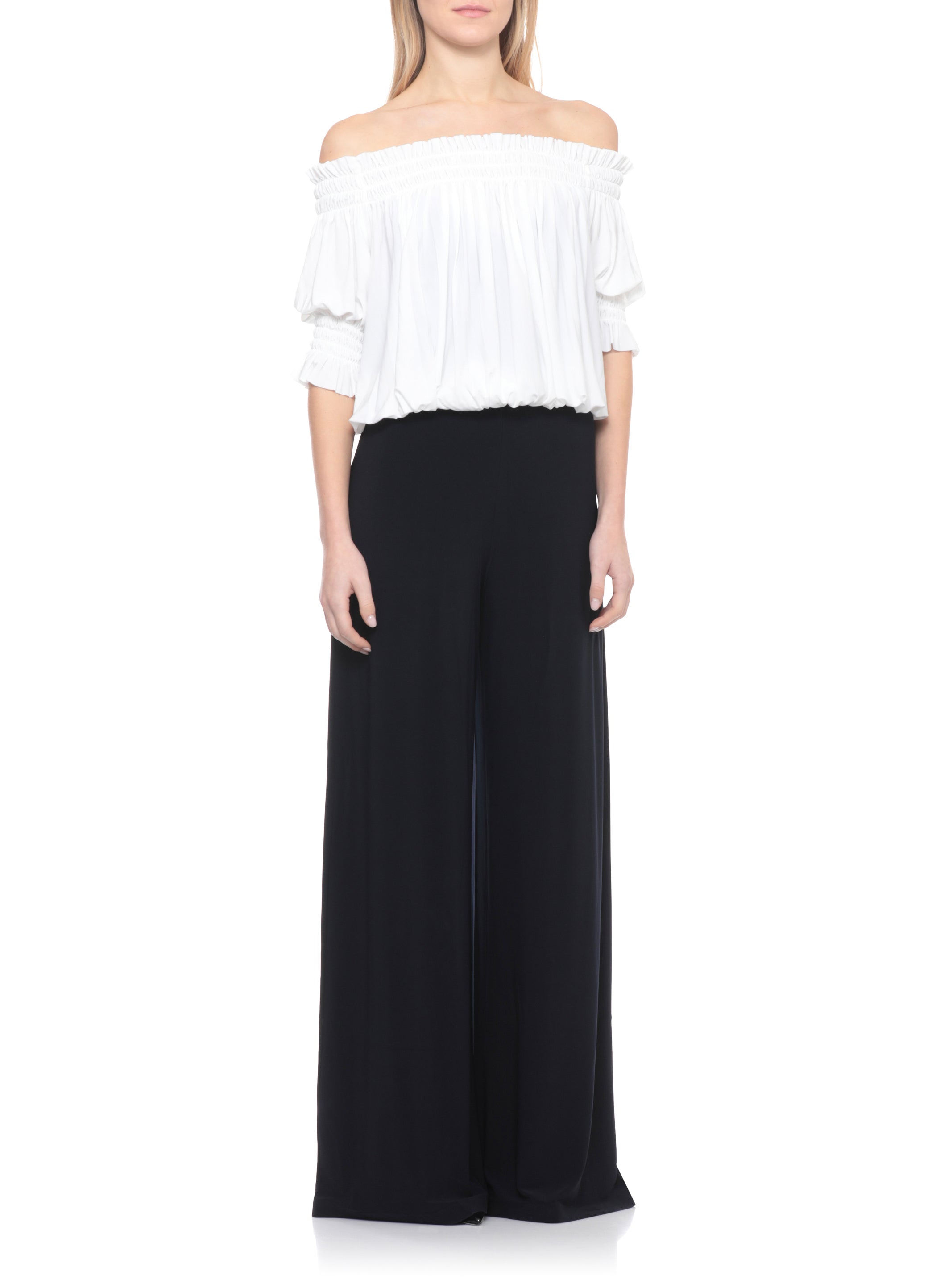 Norma Kamali Top White Polyester Elastane