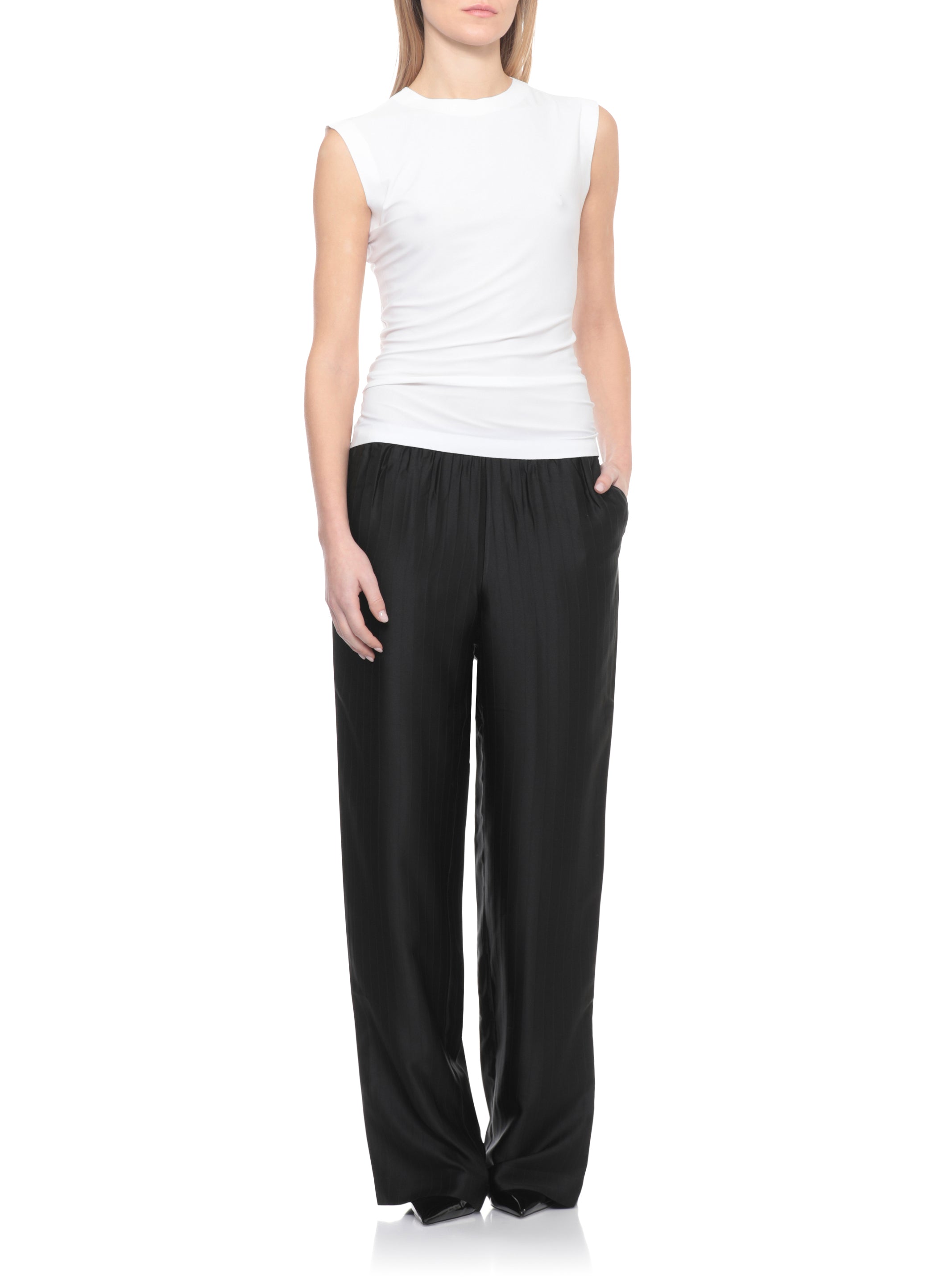 Norma Kamali Top White Polyester Elastane