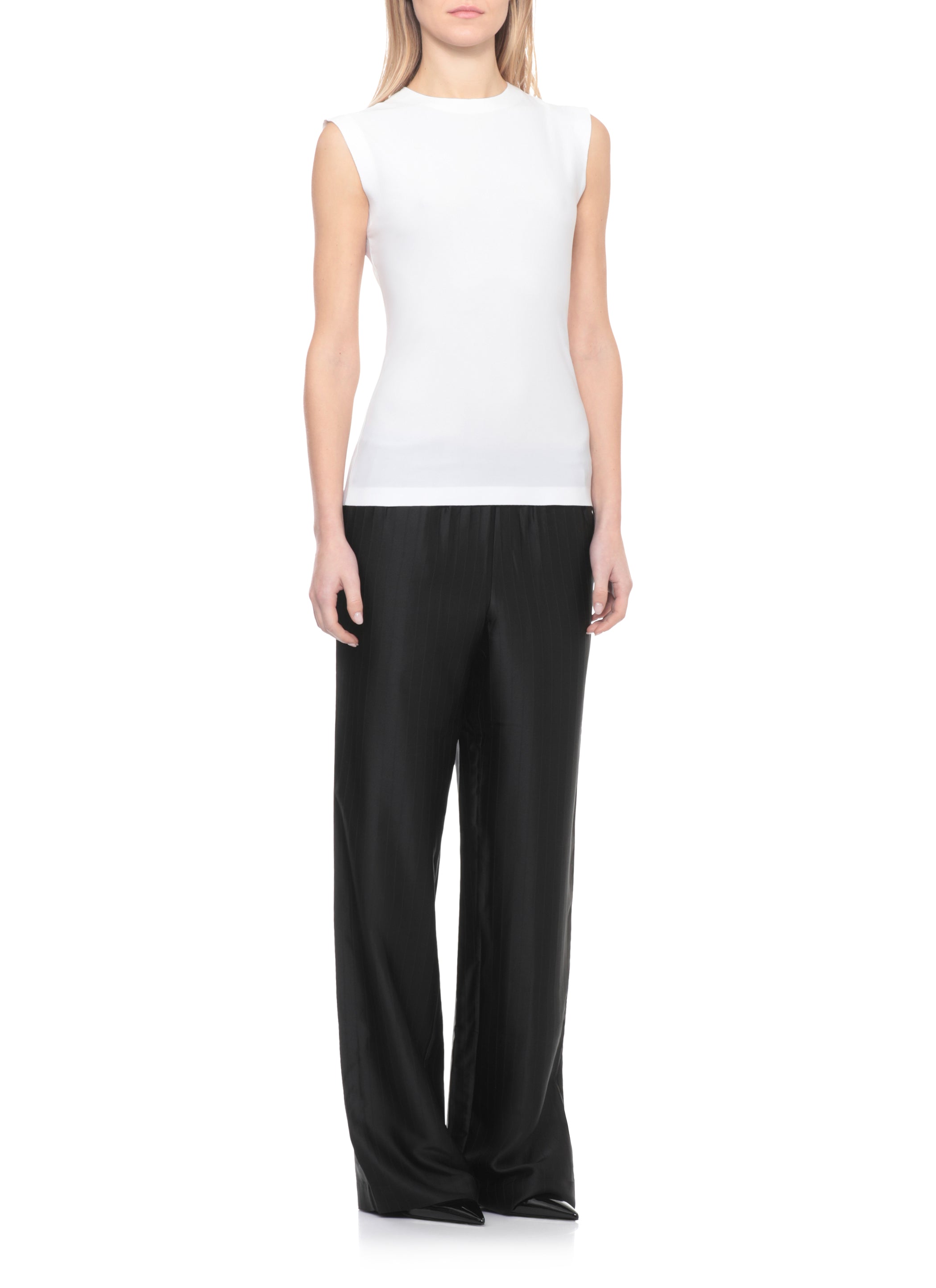 Norma Kamali Top White Polyester Elastane