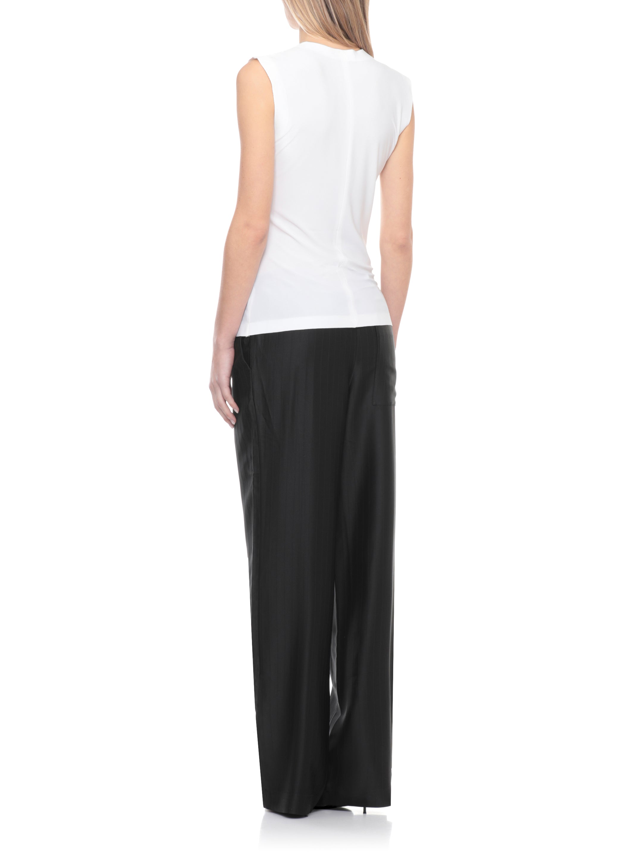 Norma Kamali Top White Polyester Elastane