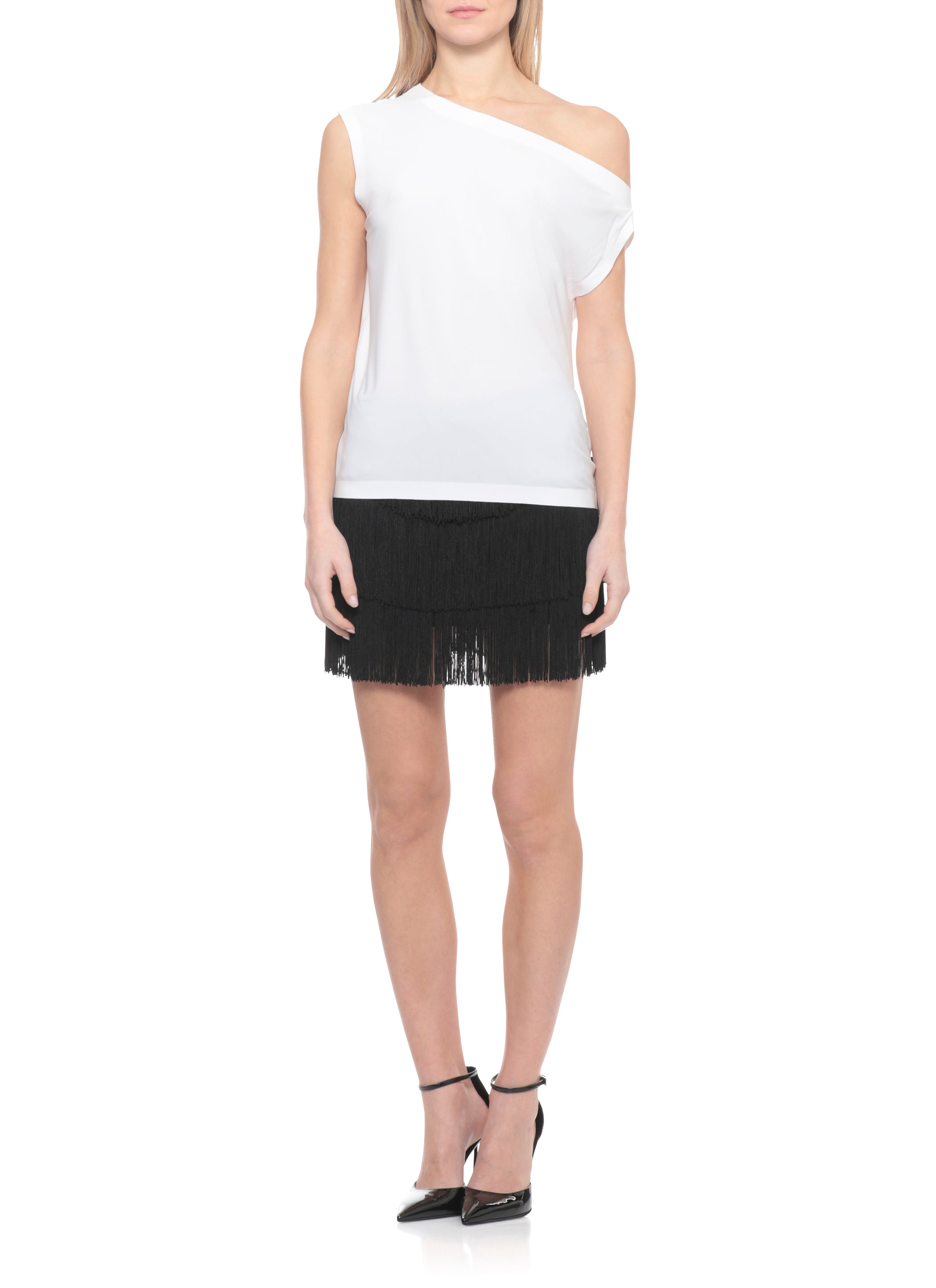 Norma Kamali Top White Polyester Elastane