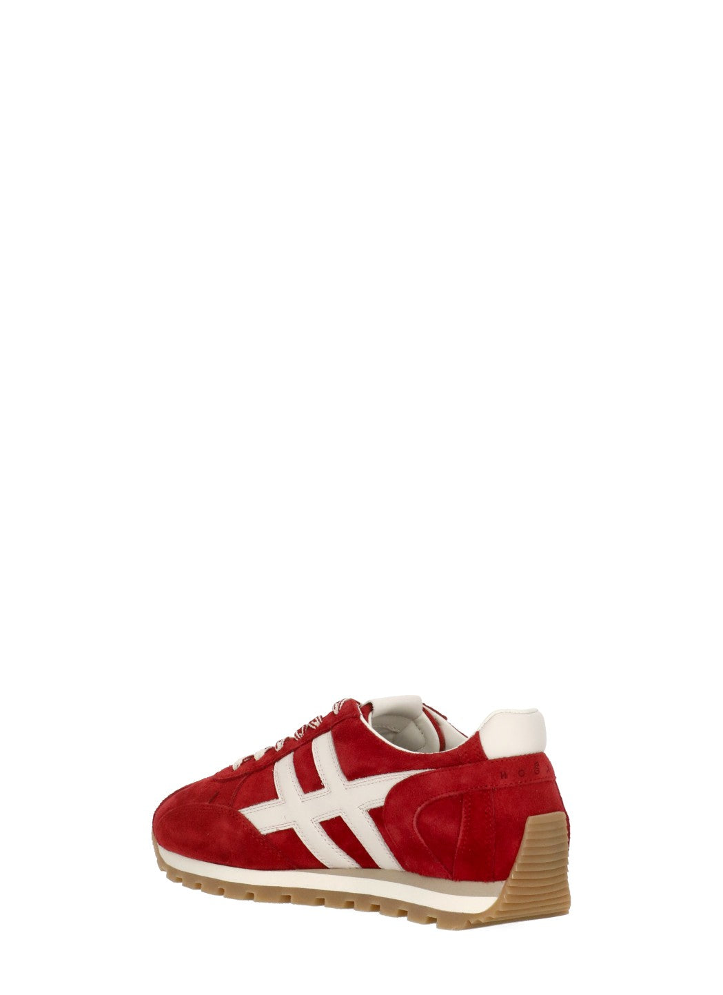 Hogan Sneakers Red Cowhide Sole: Rubber