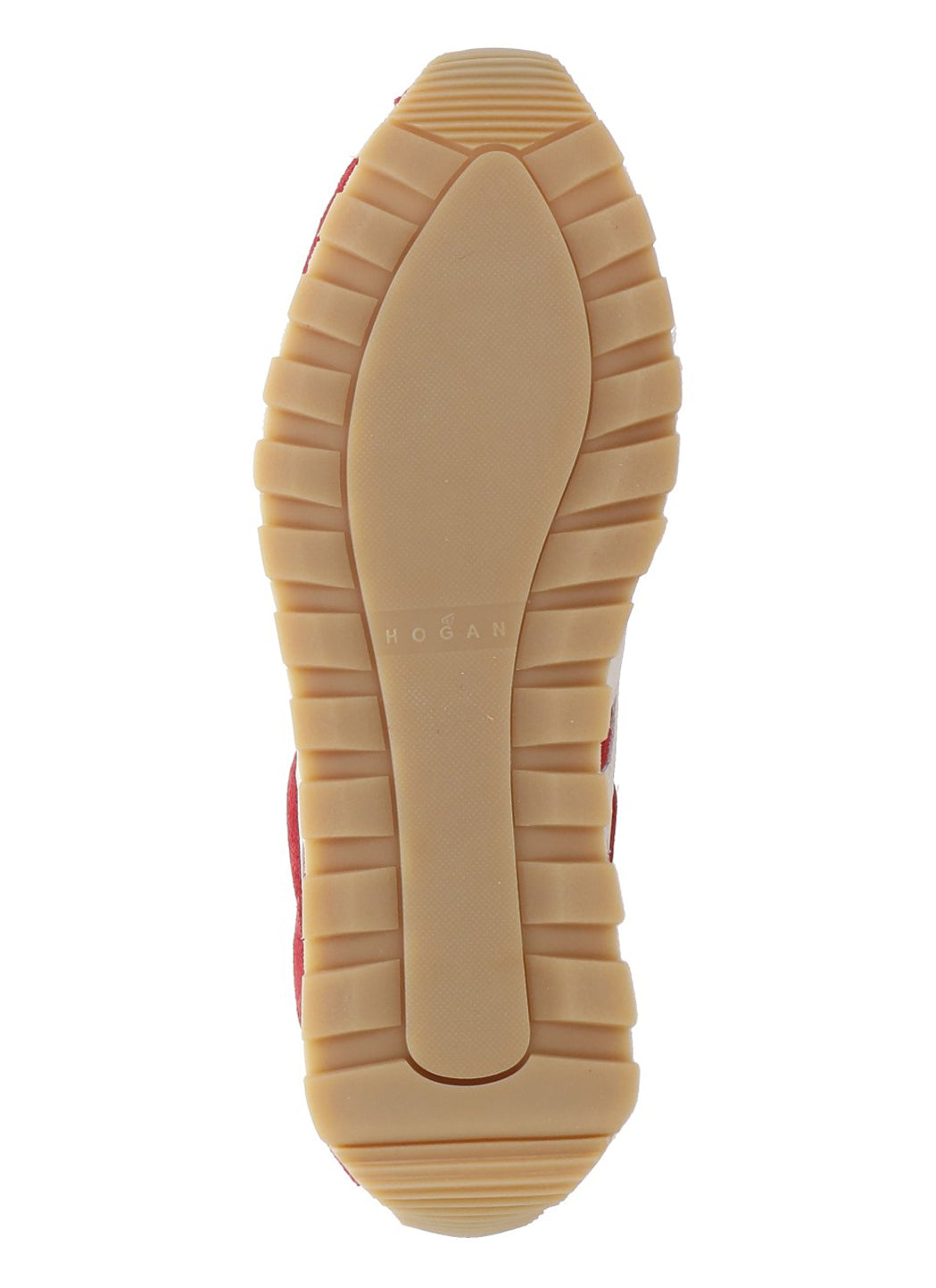 Hogan Sneakers Red Cowhide Sole: Rubber