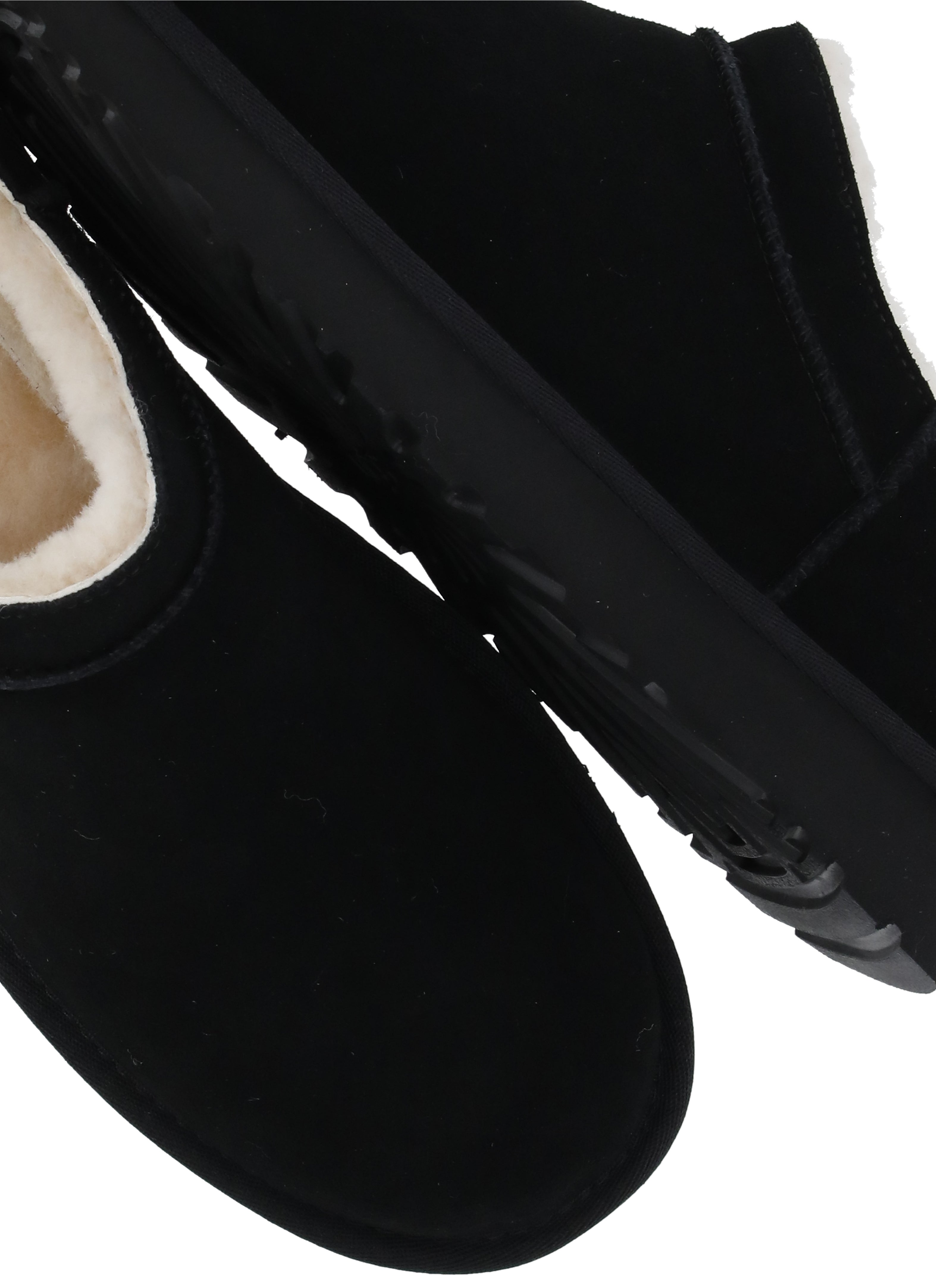 UGG Sandals Black Cowhide Sole: Rubber