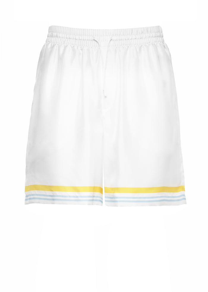 Casablanca Shorts White Silk