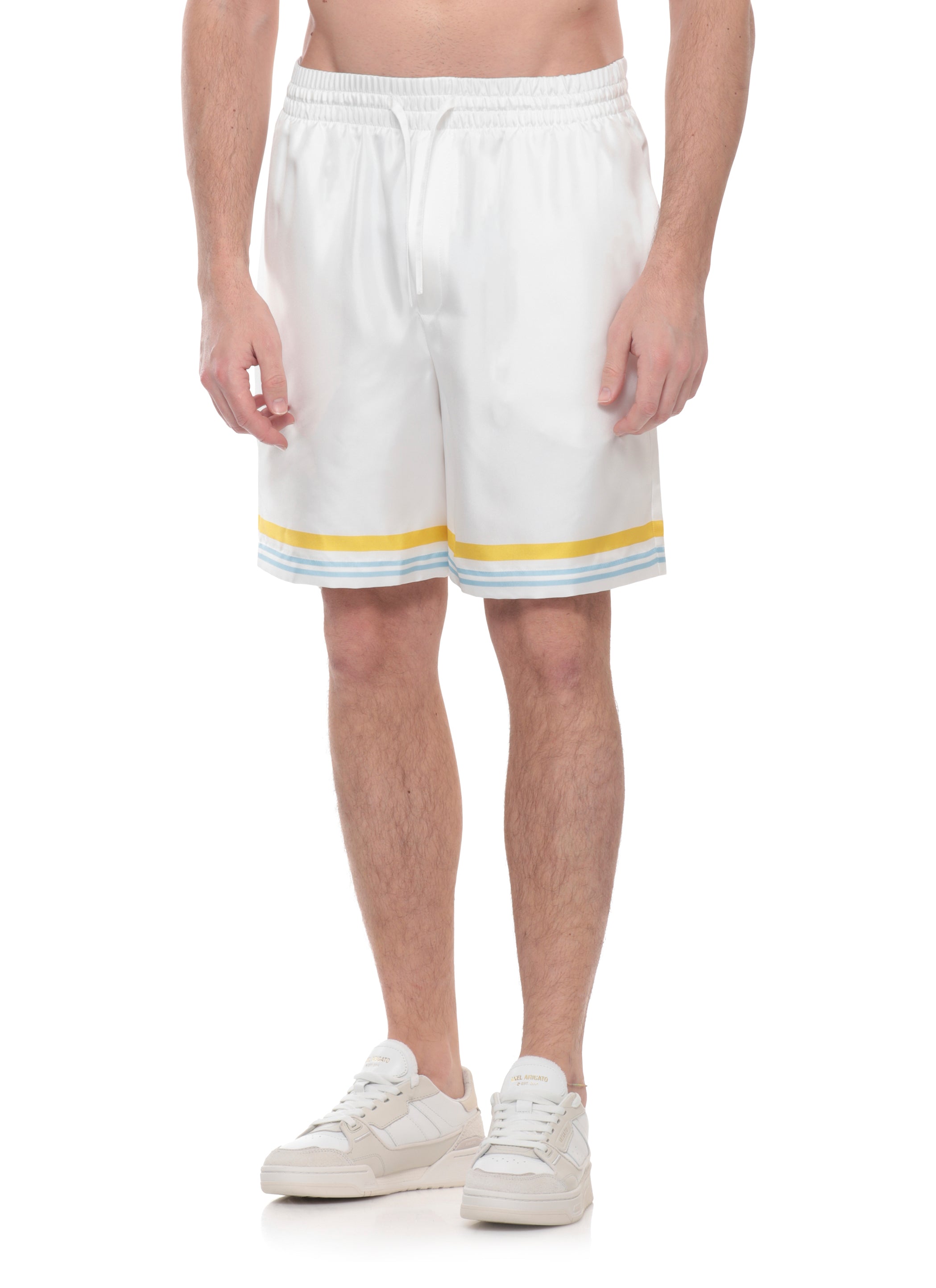 Casablanca Shorts White Silk