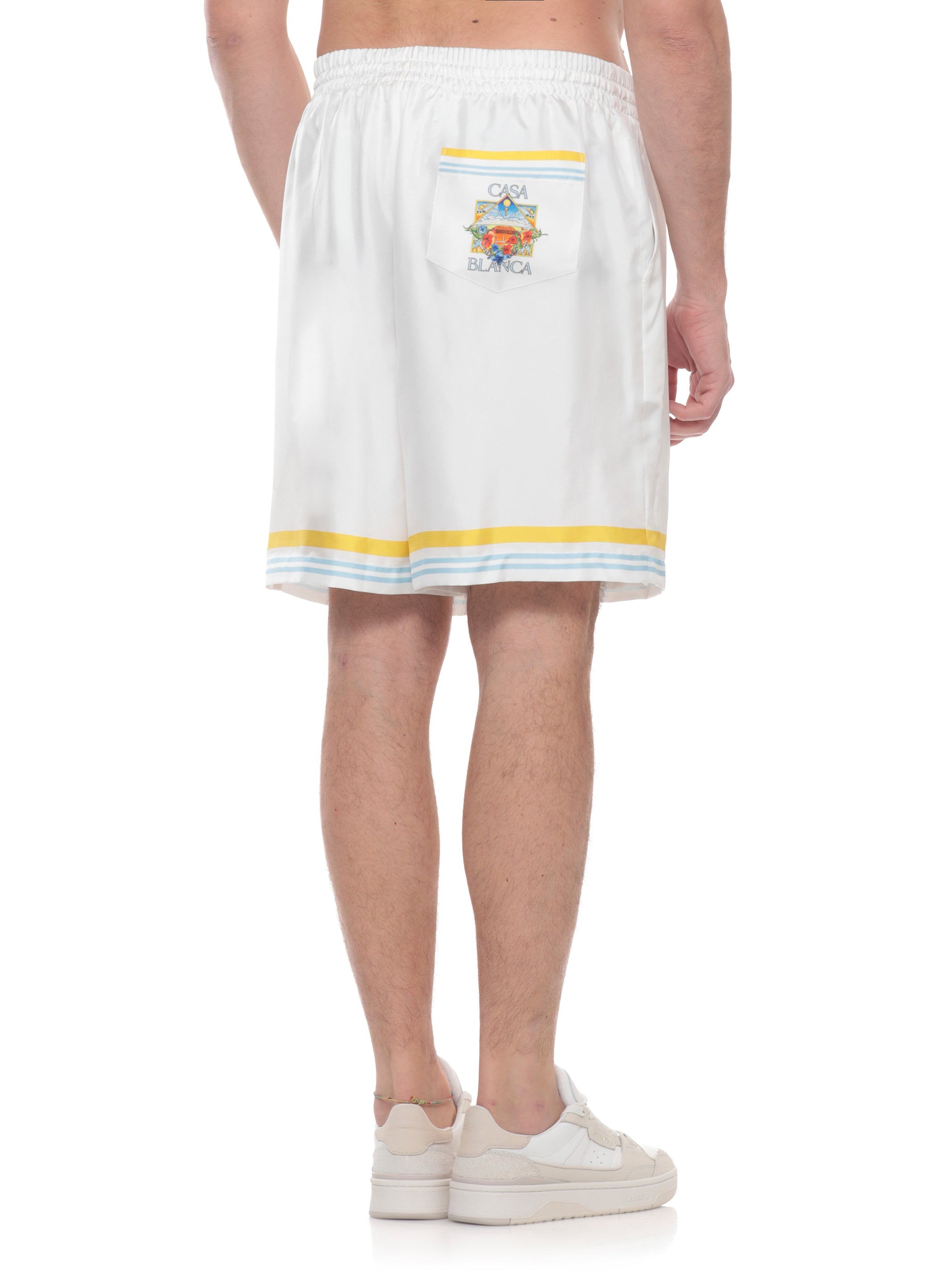 Casablanca Shorts White Silk