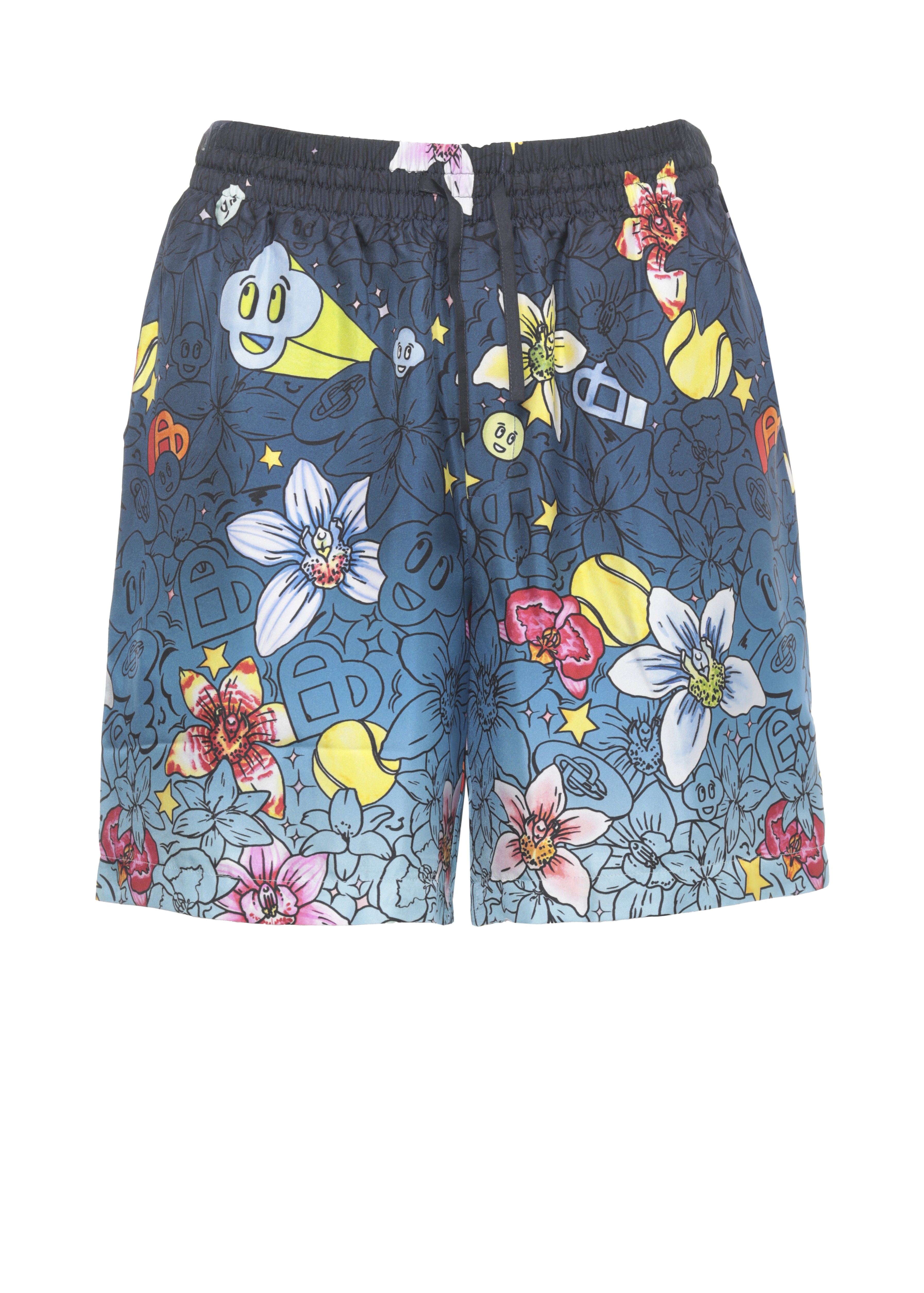 Casablanca Shorts Blue Silk