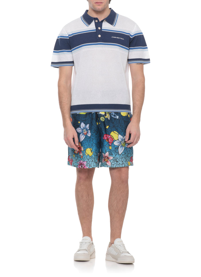 Casablanca Shorts Blue Silk