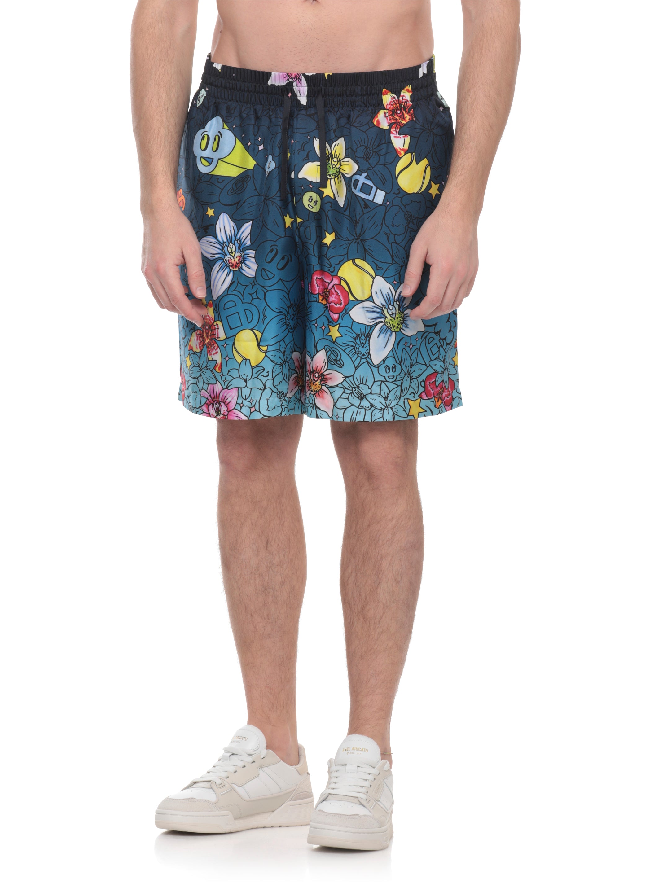 Casablanca Shorts Blue Silk