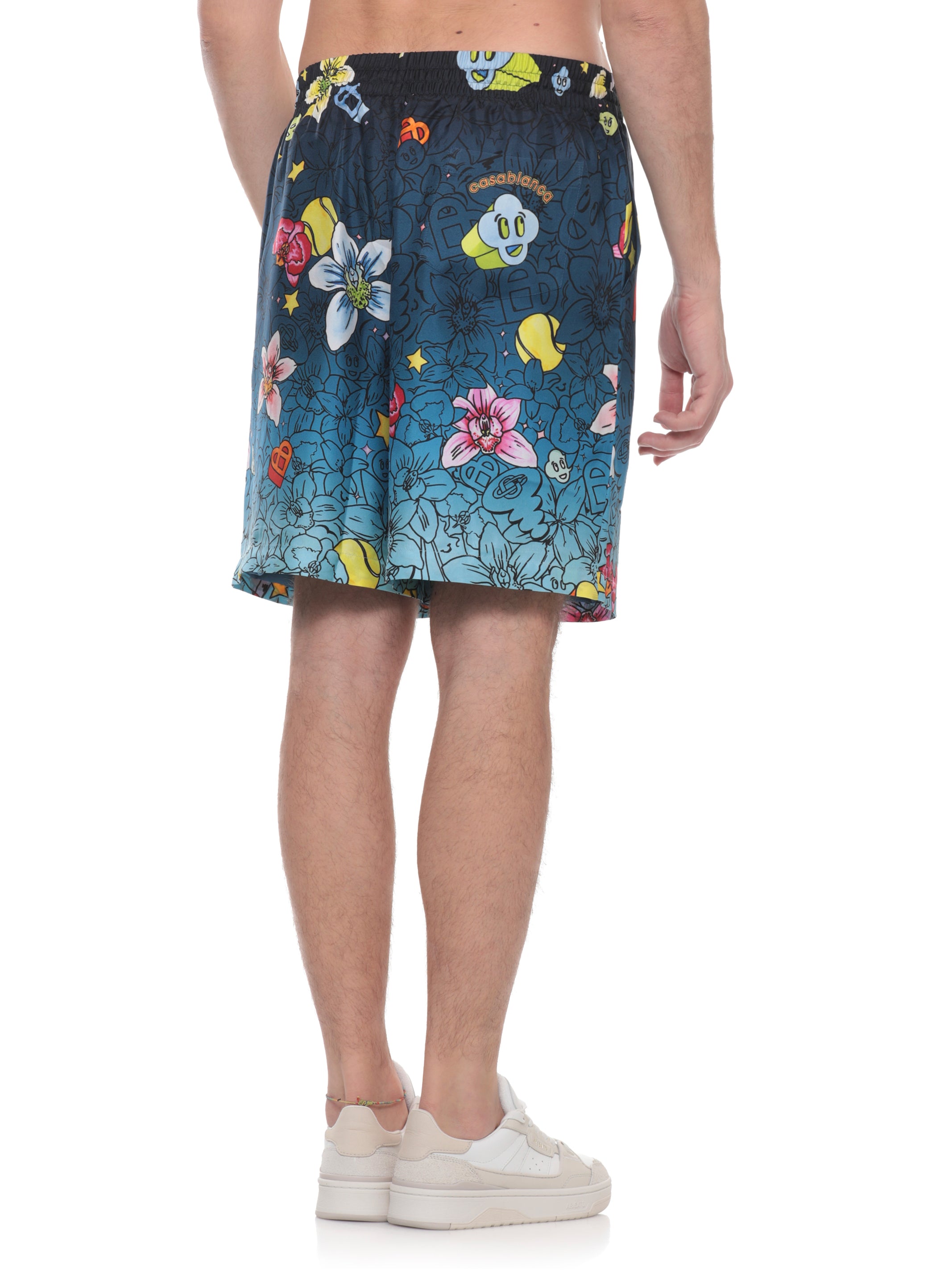 Casablanca Shorts Blue Silk