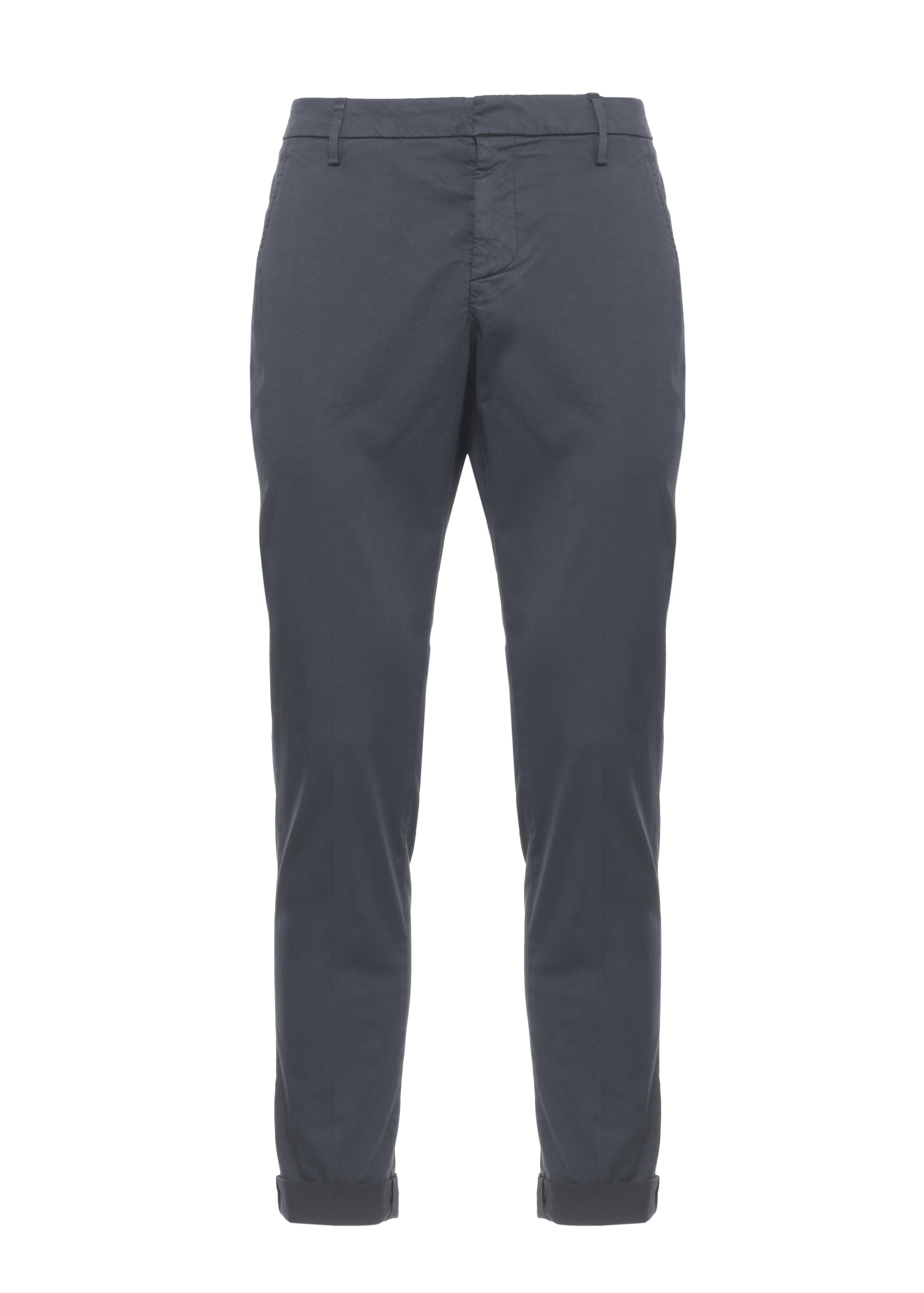 Dondup Trousers Blue Cotton Elastane