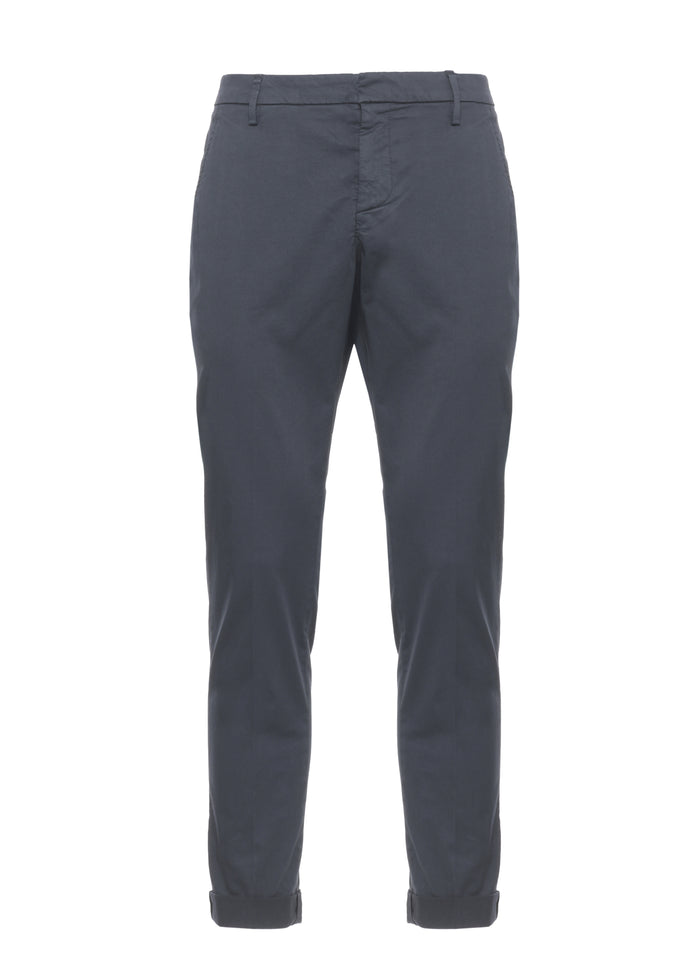 Dondup Trousers Blue Cotton Elastane