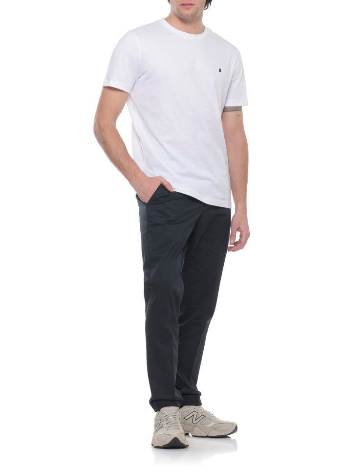 Dondup Trousers Blue Cotton Elastane