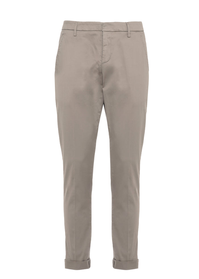 Dondup Trousers Beige Cotton Elastane