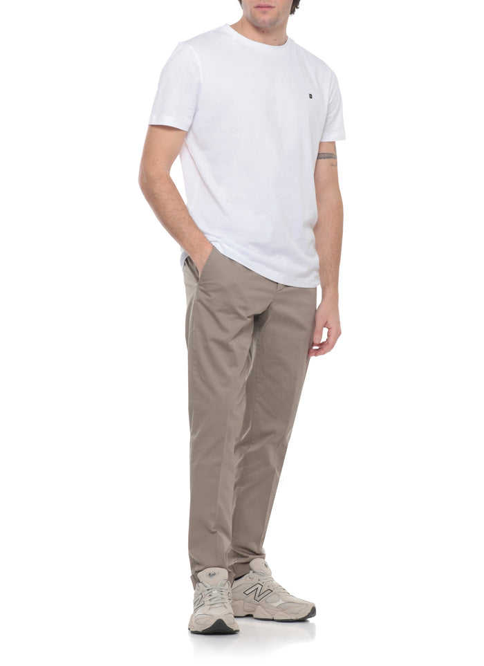 Dondup Trousers Beige Cotton Elastane