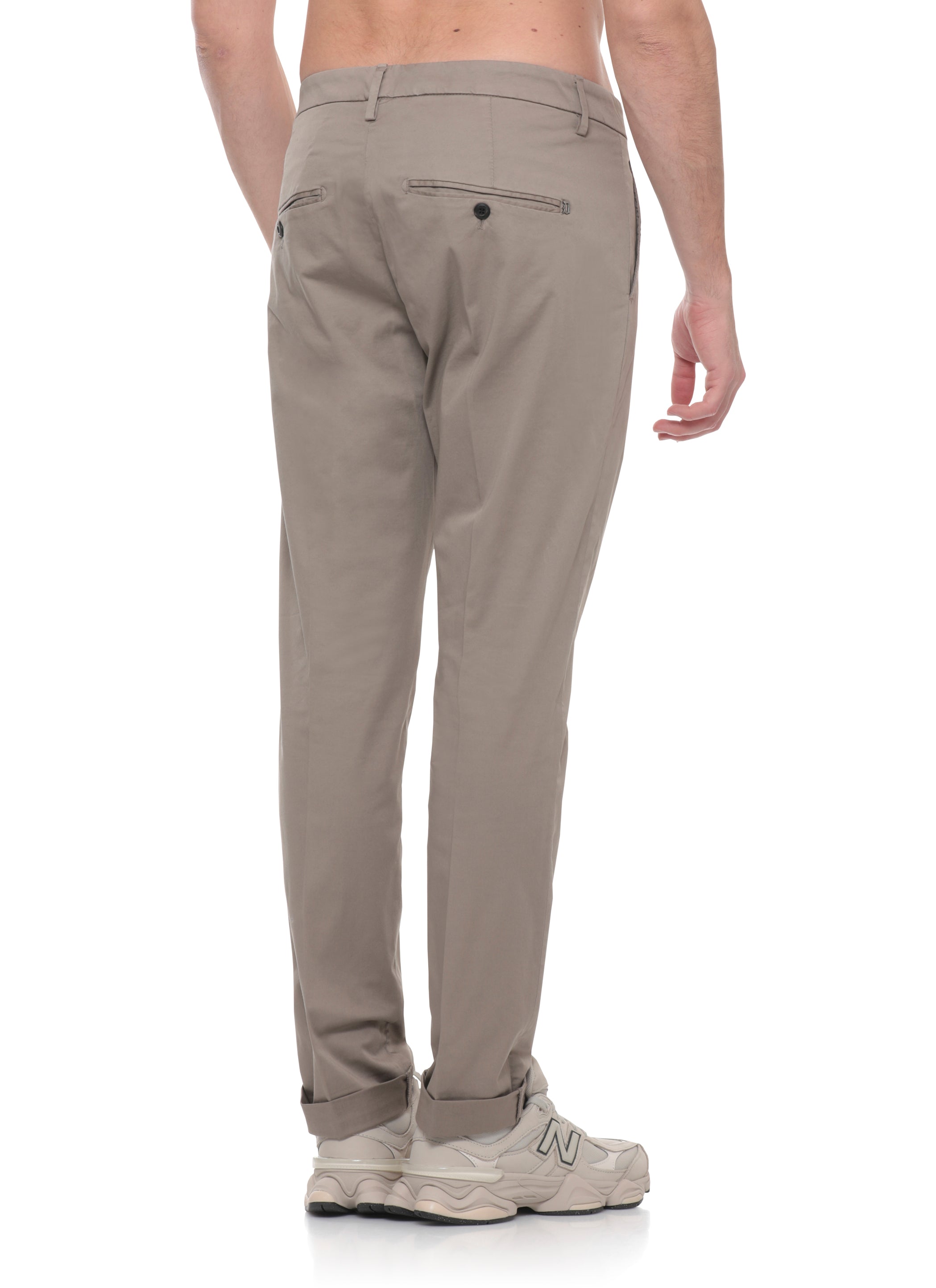 Dondup Trousers Beige Cotton Elastane