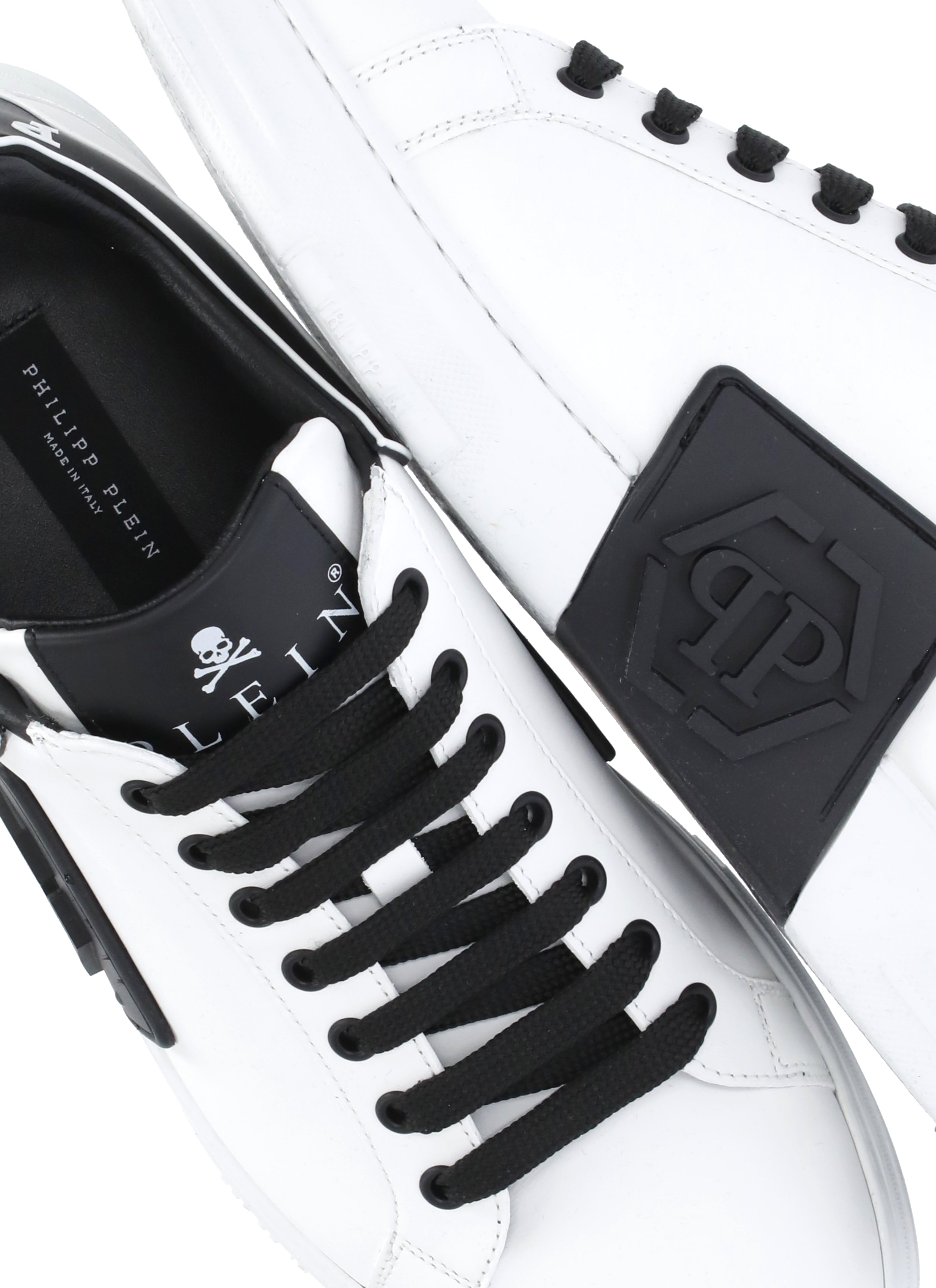 Philipp Plein Sneakers White Cow Leather Sole: Rubber