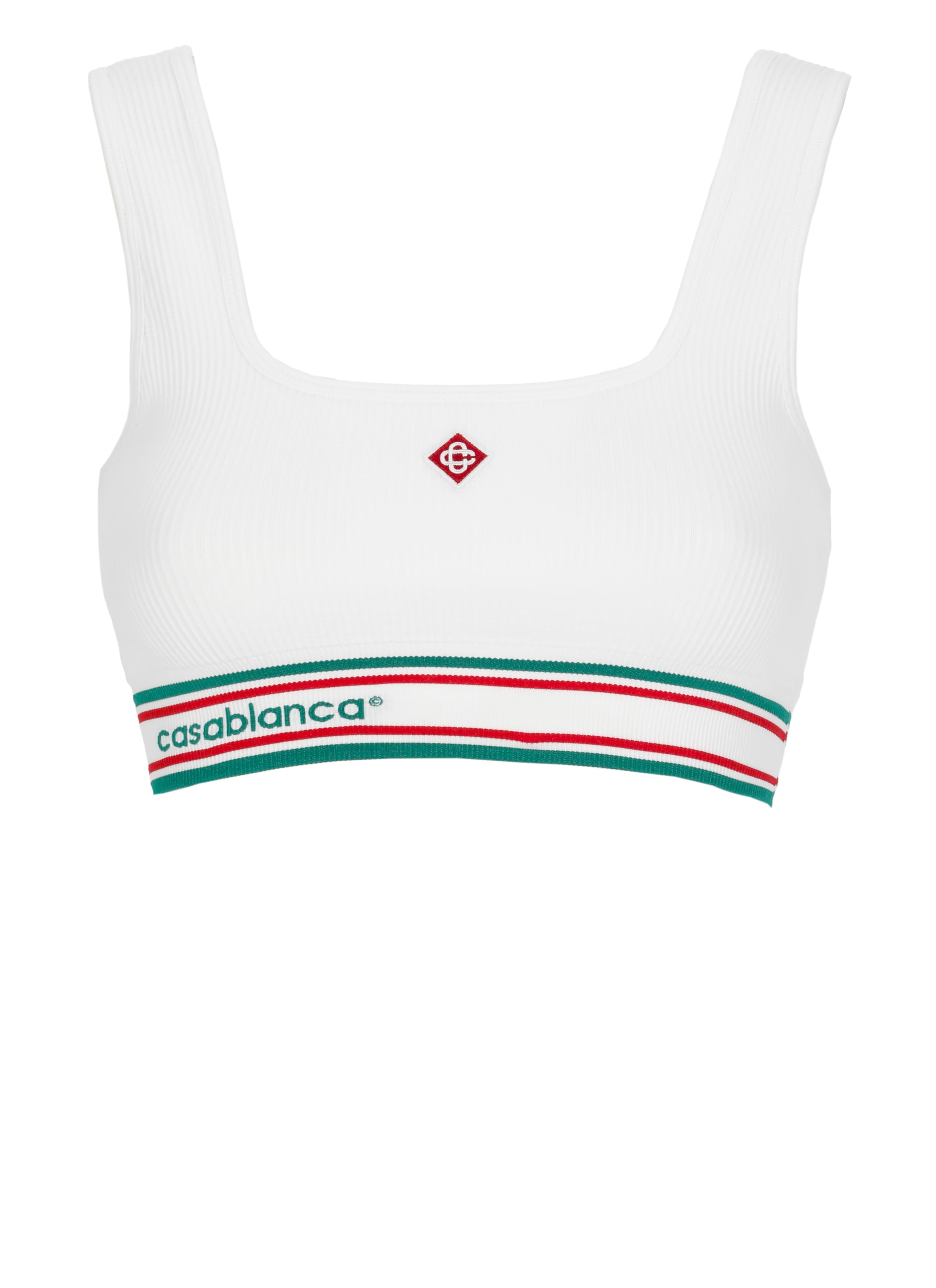 Casablanca Top White Polyamide Elastane Polyester