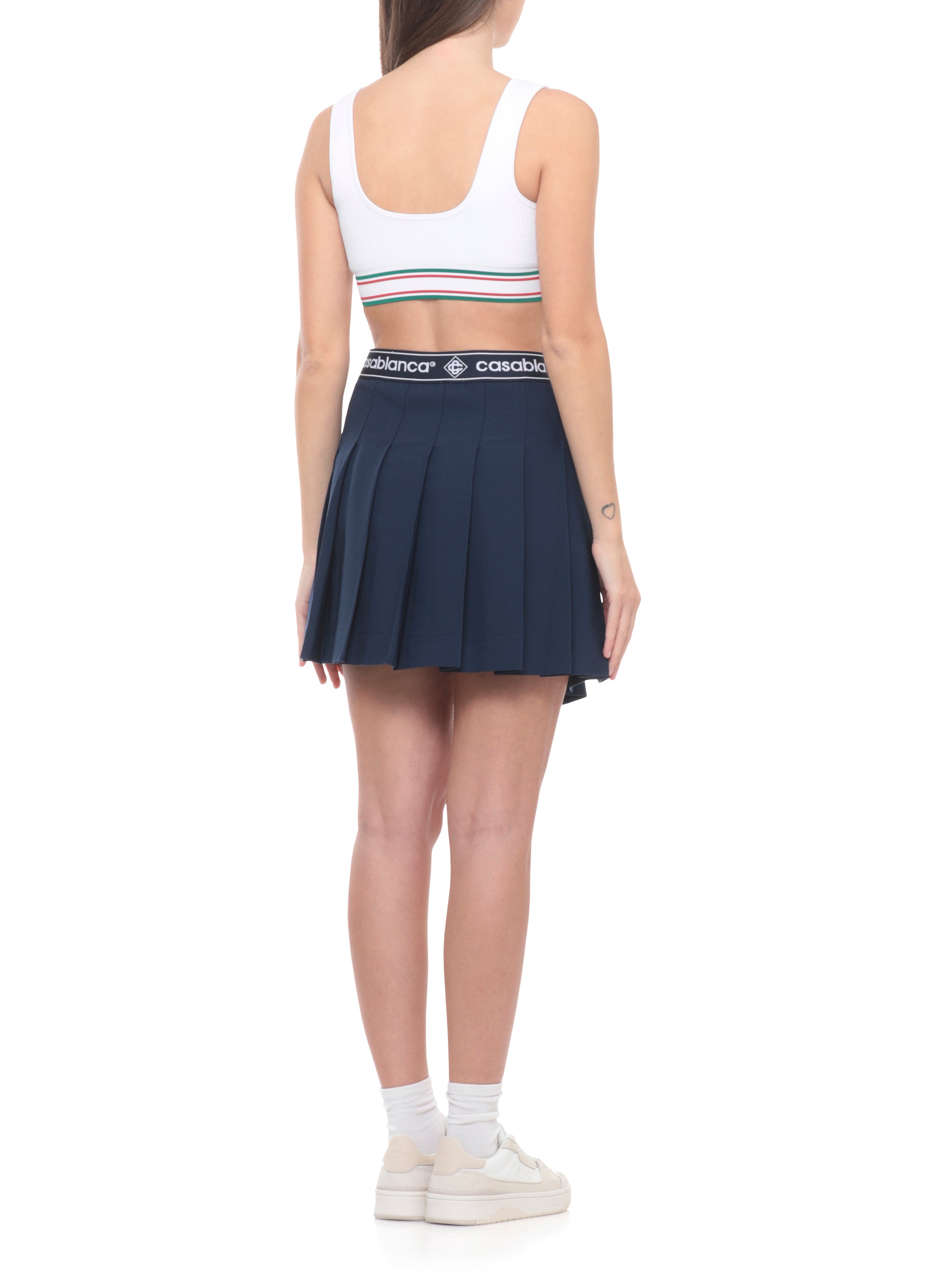Casablanca Top White Polyamide Elastane Polyester