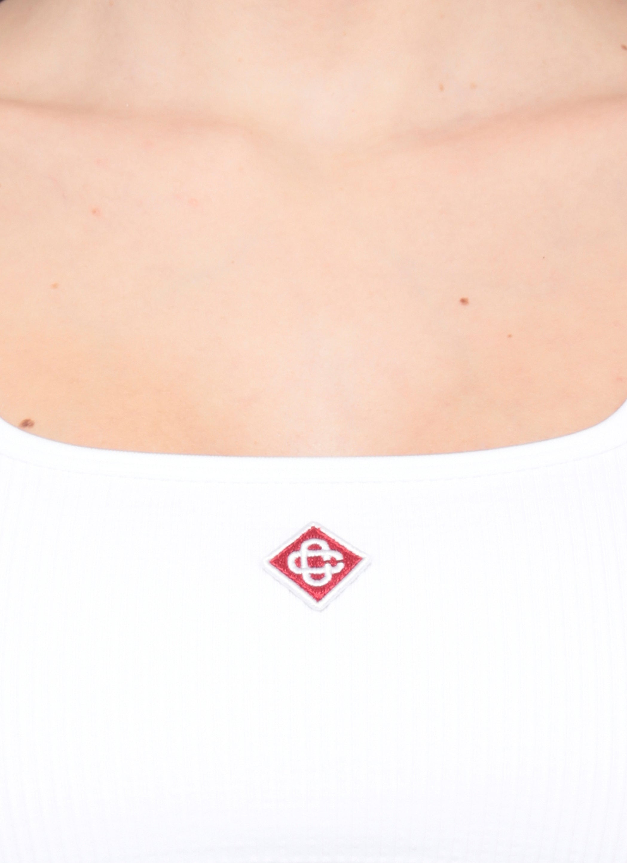 Casablanca Top White Polyamide Elastane Polyester