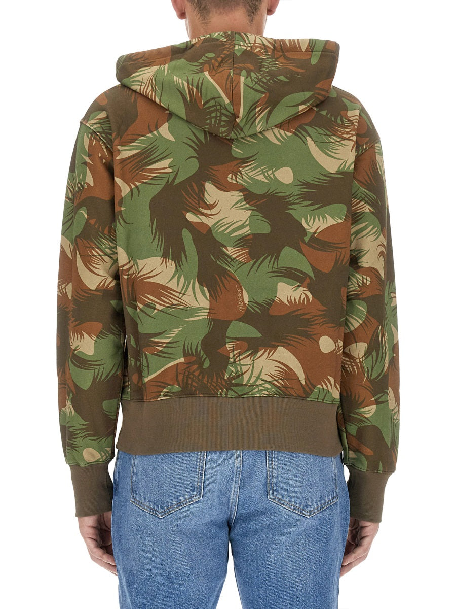 Camouflage Sweatshirt Green Cotton Sweatshirts