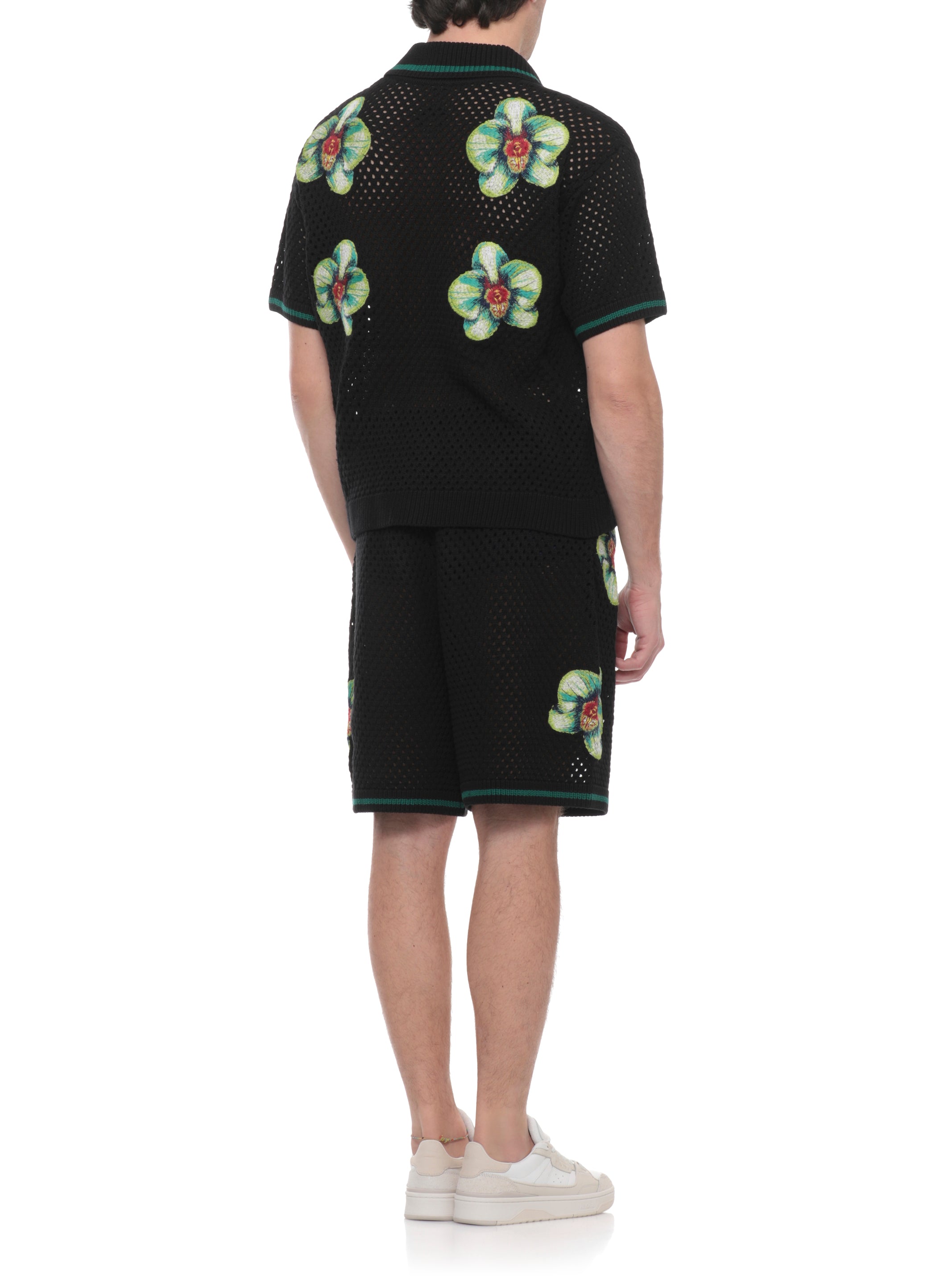 Casablanca Shirts Black Cotton Details: Polyester