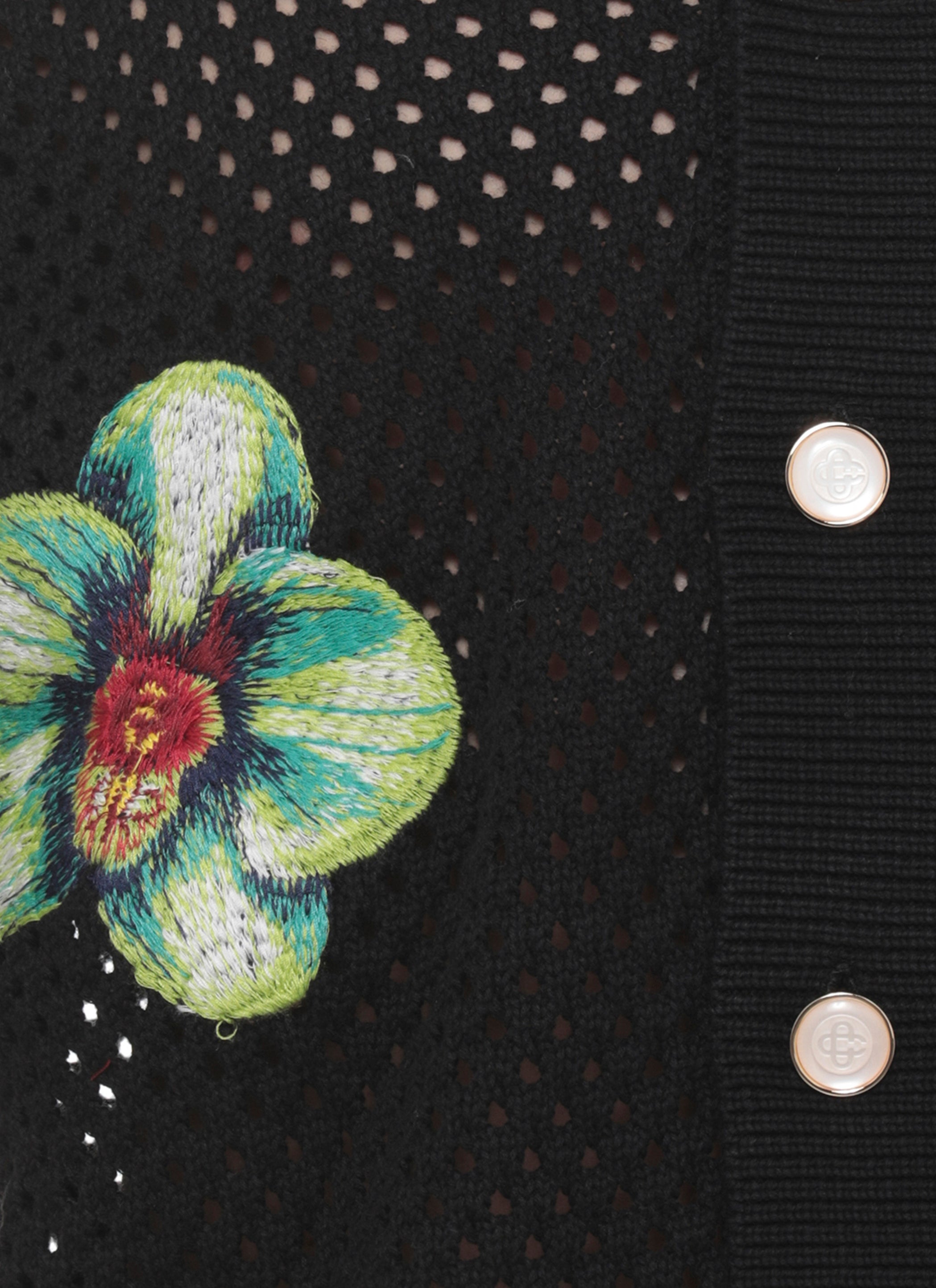 Casablanca Shirts Black Cotton Details: Polyester