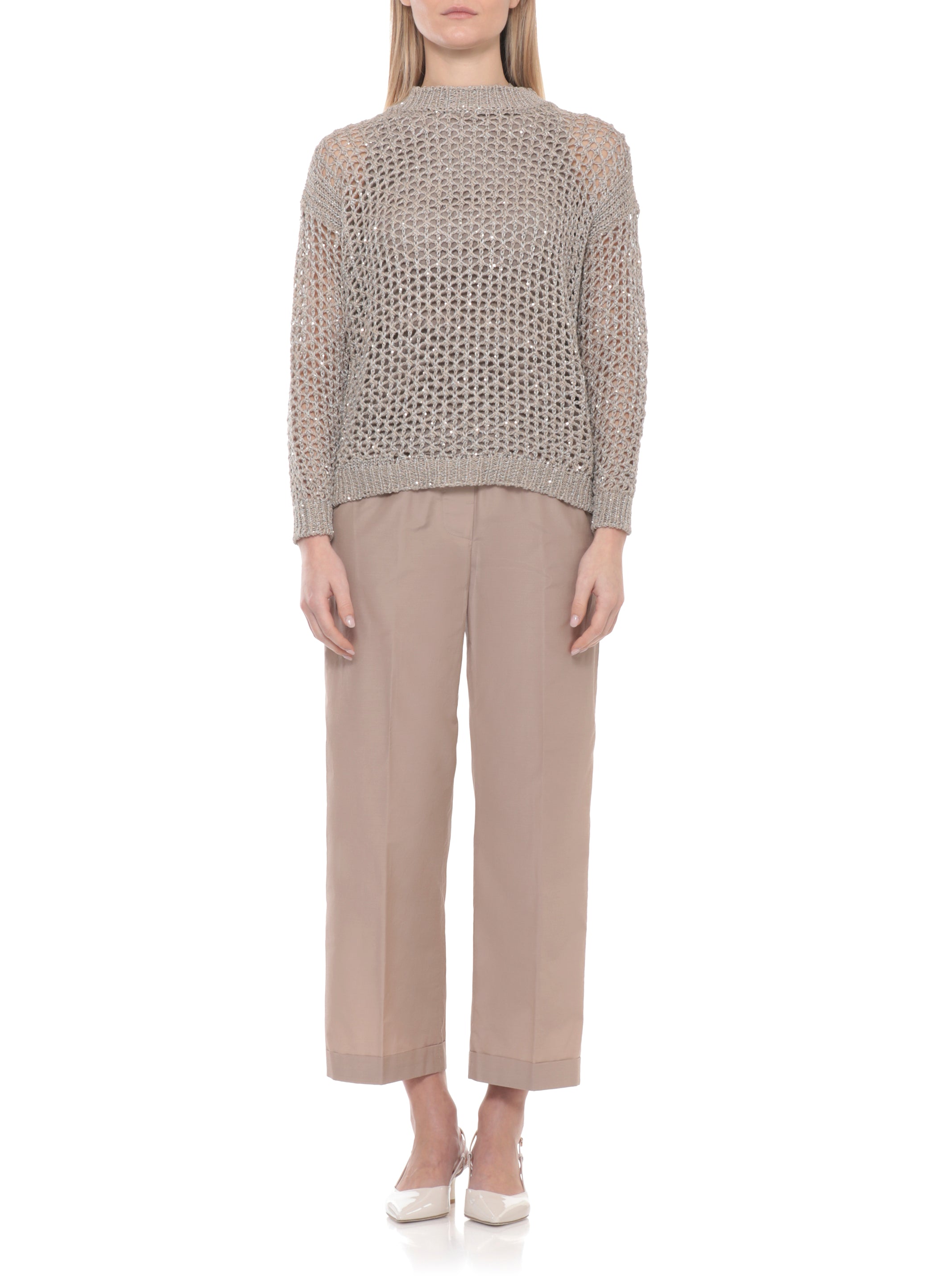 Panicale Sweaters Beige Cotton Polyester