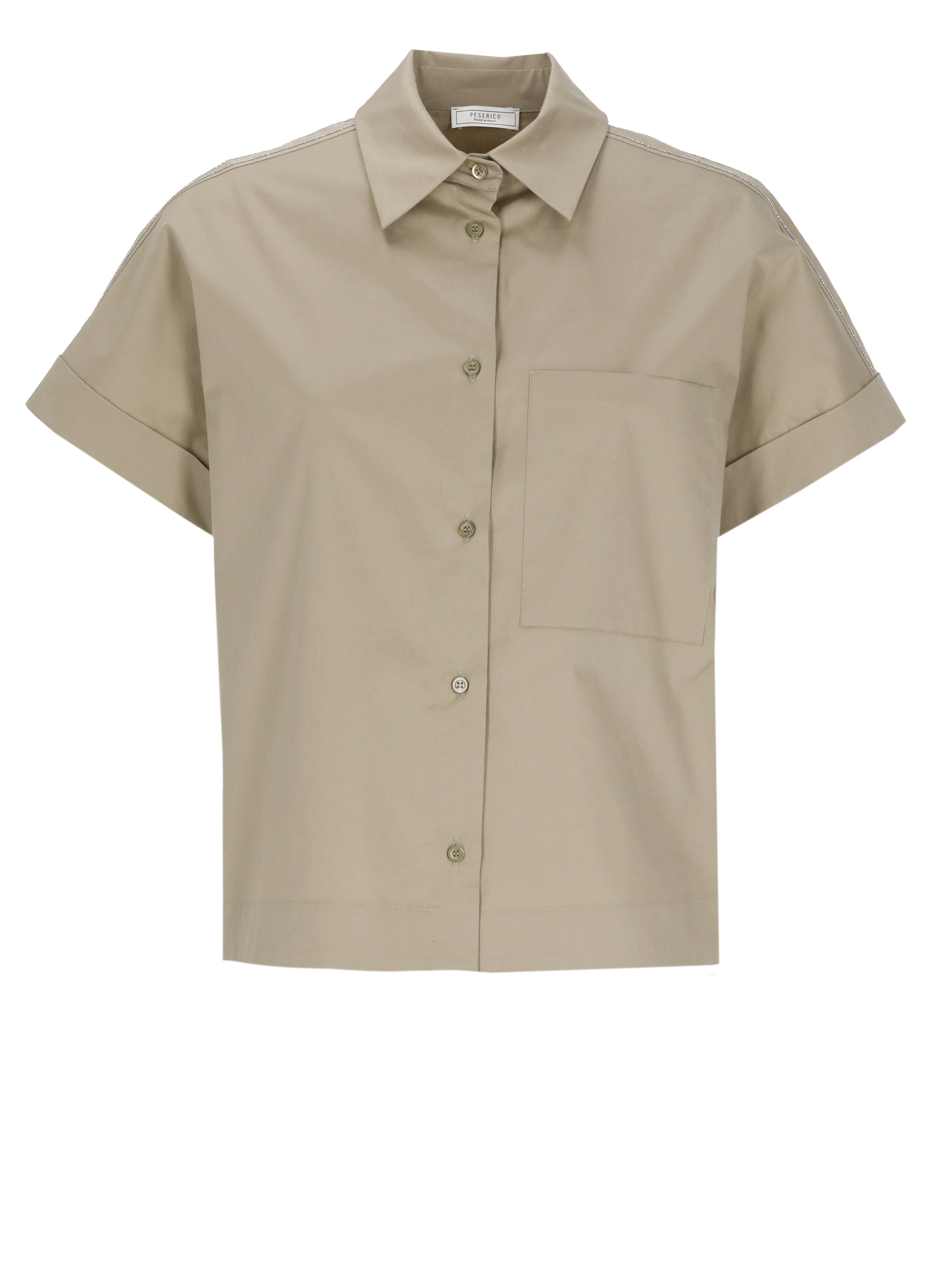 Peserico Shirts Green Cotton Elastane