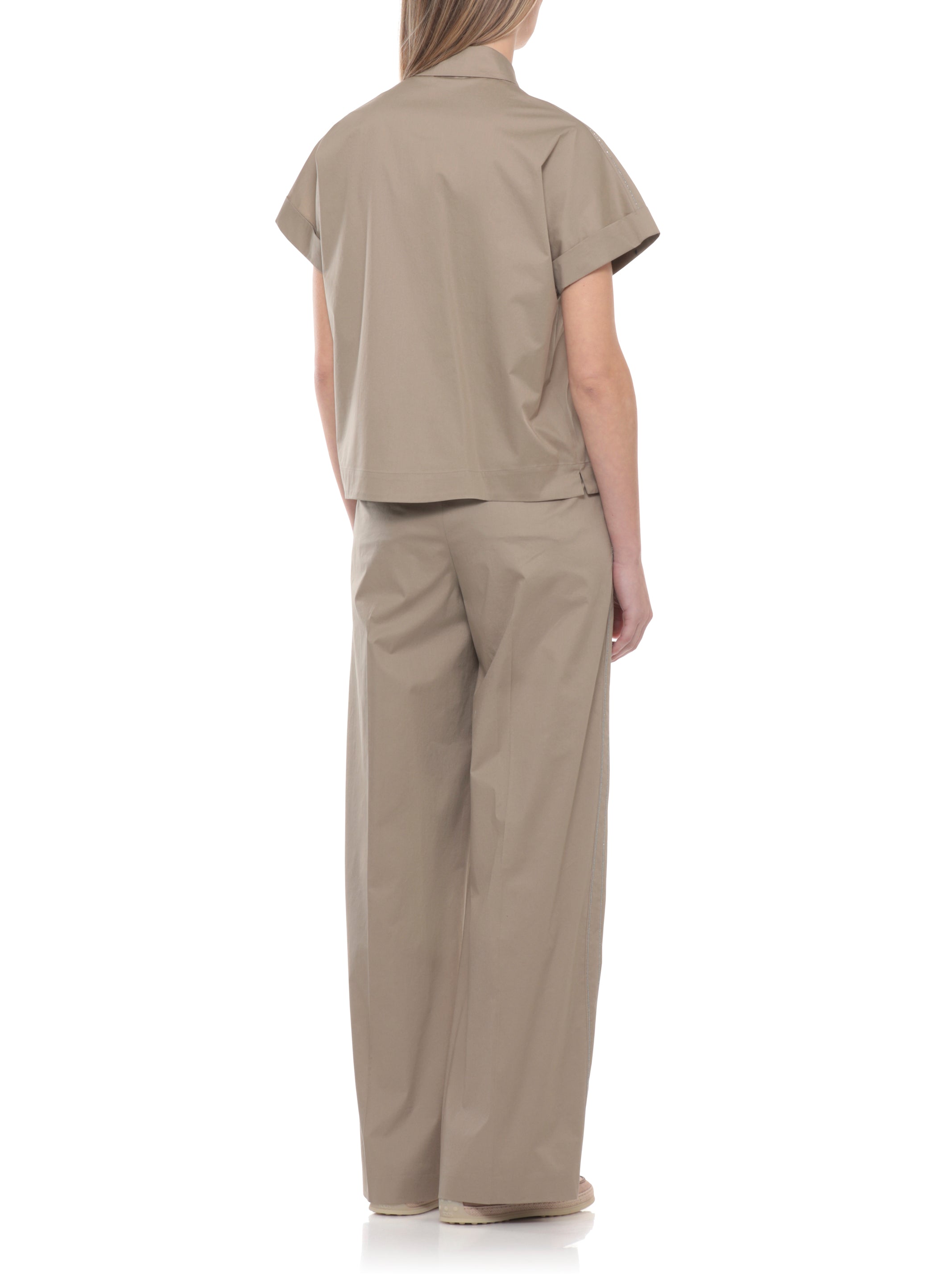 Peserico Shirts Green Cotton Elastane