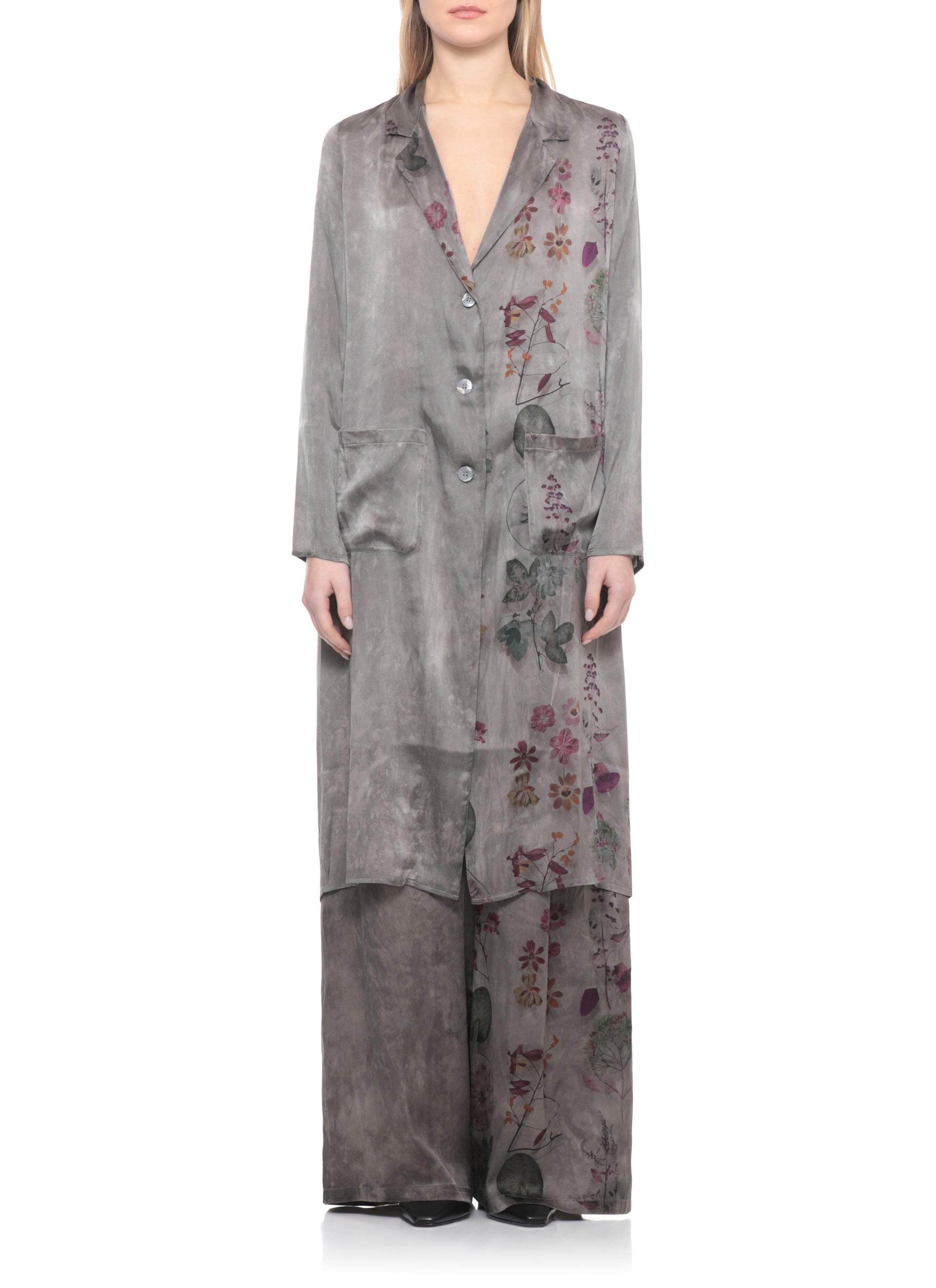 Avant Toi Coats Grey Silk Elastane