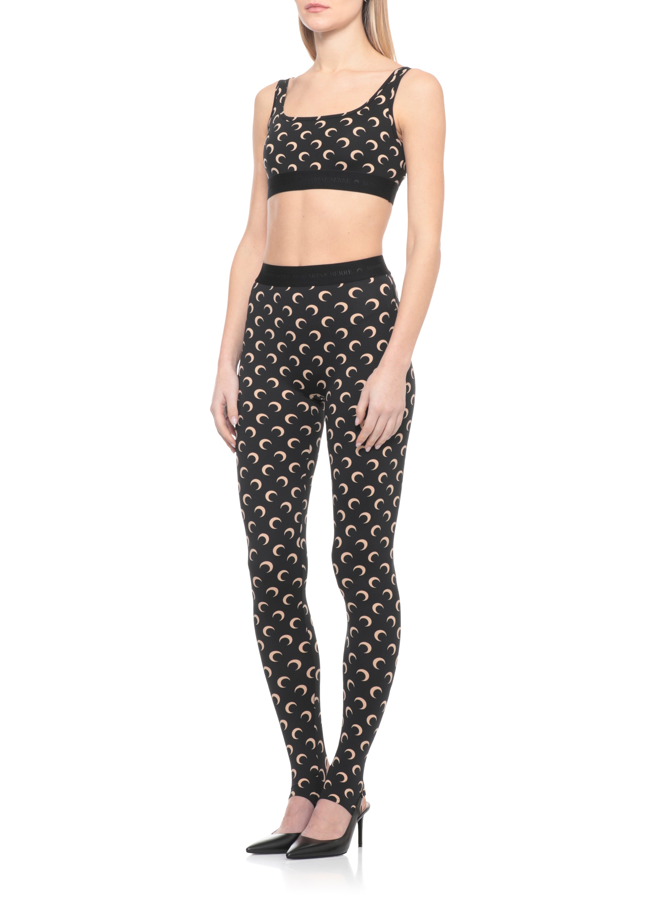 MARINE SERRE Trousers Black Polyamide Elastane