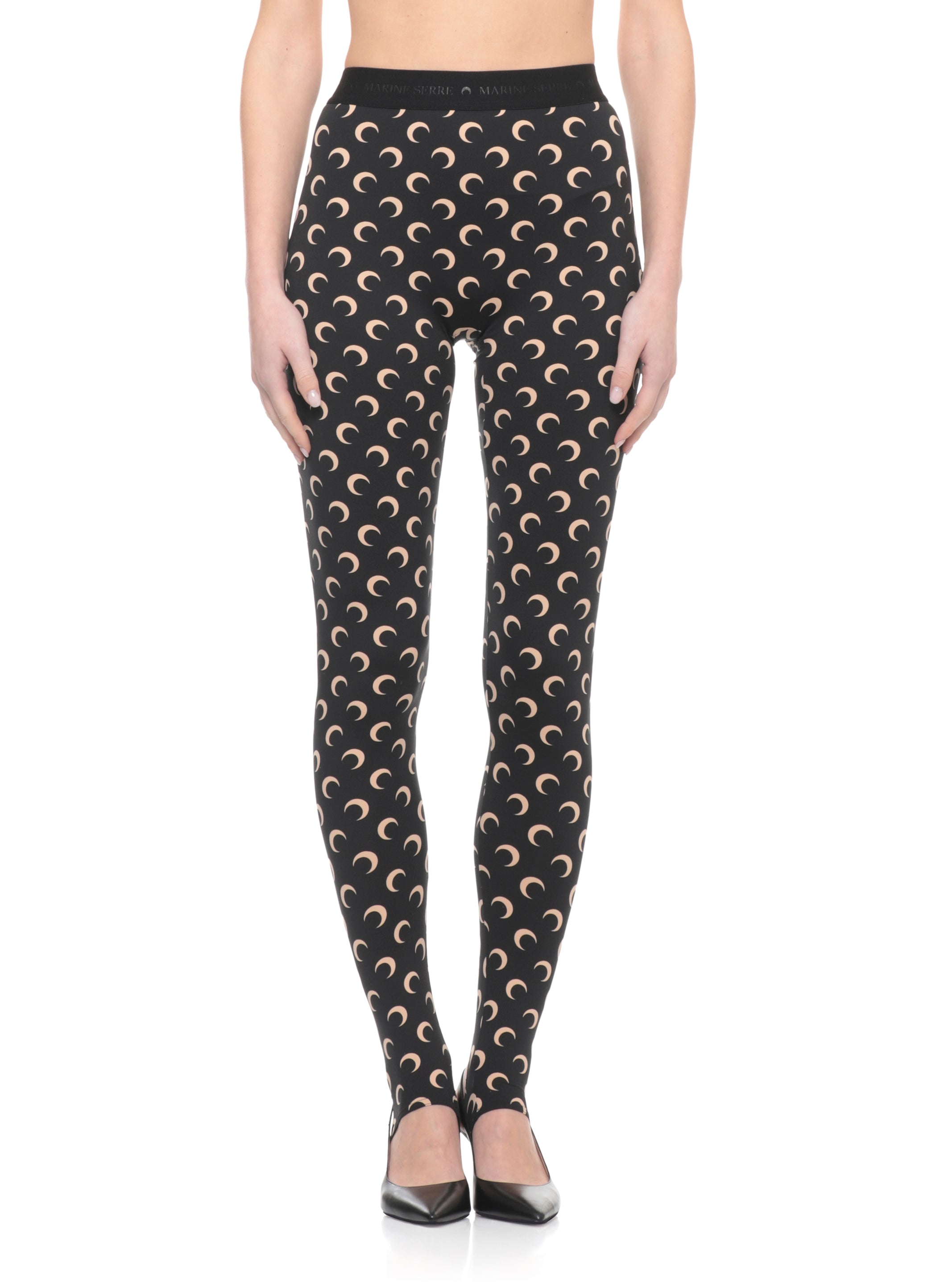 MARINE SERRE Trousers Black Polyamide Elastane