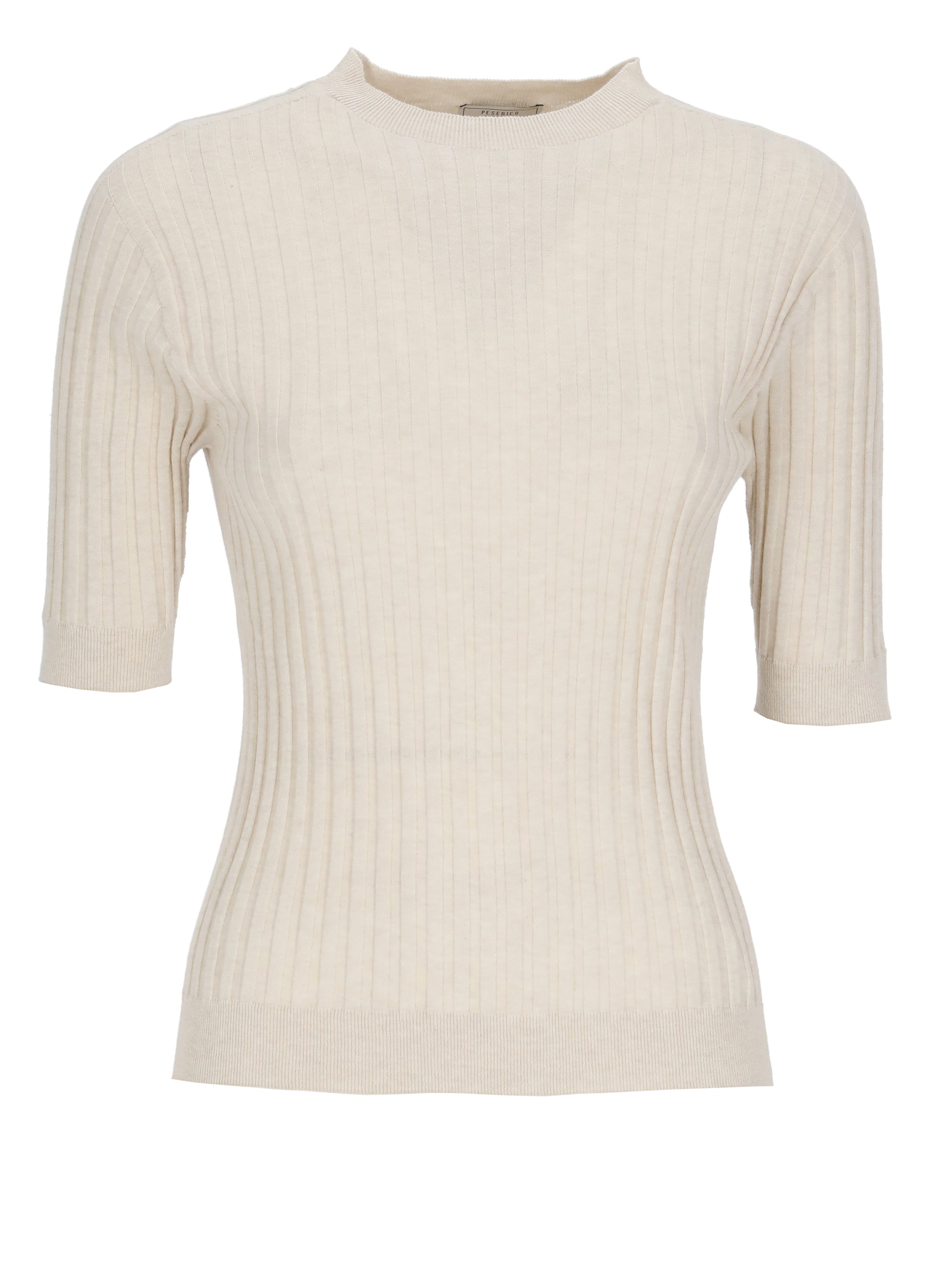 Peserico Sweaters Beige Cotton Polyamide Polyester