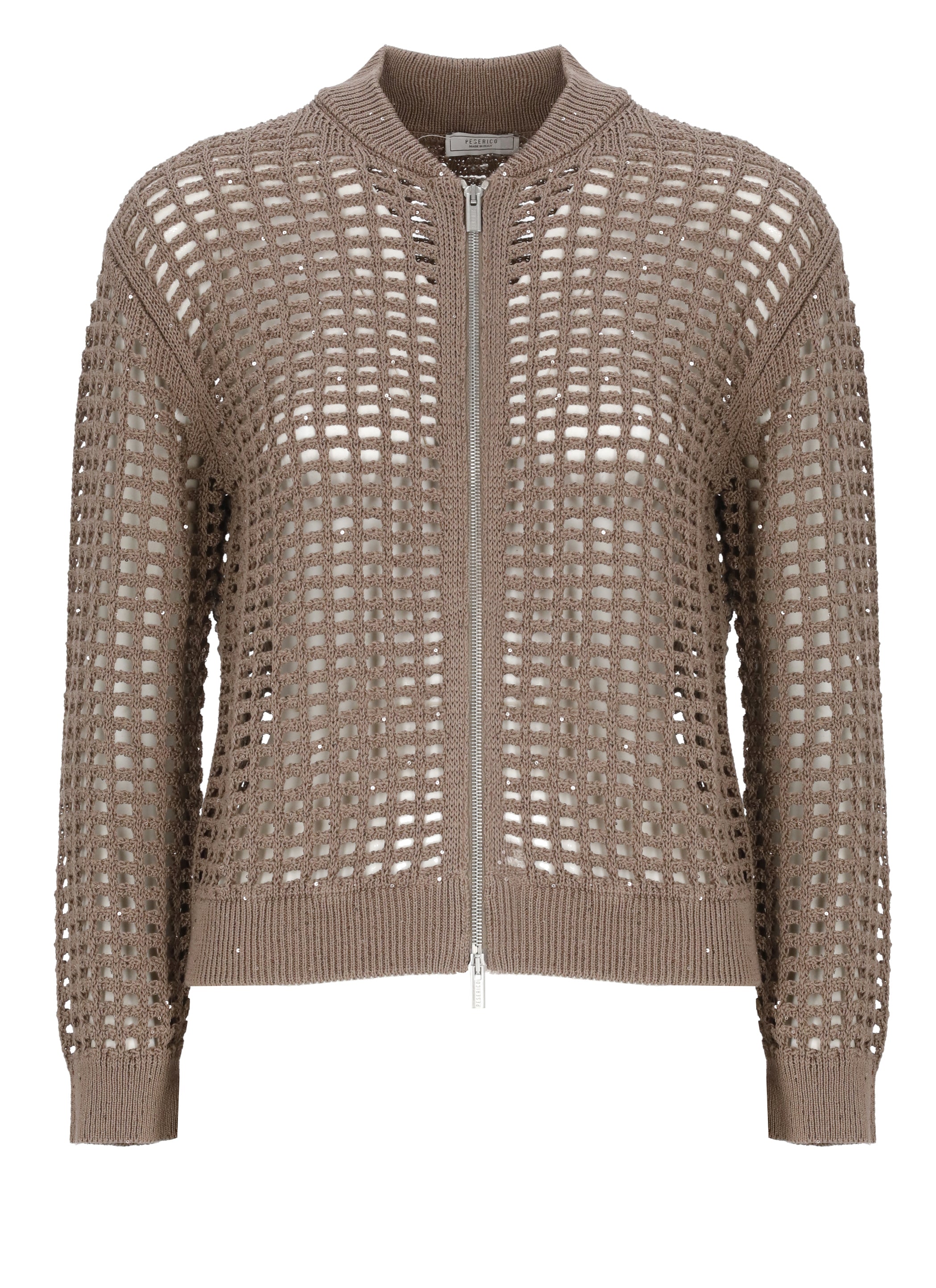 Peserico Sweaters Brown Cotton Polyester