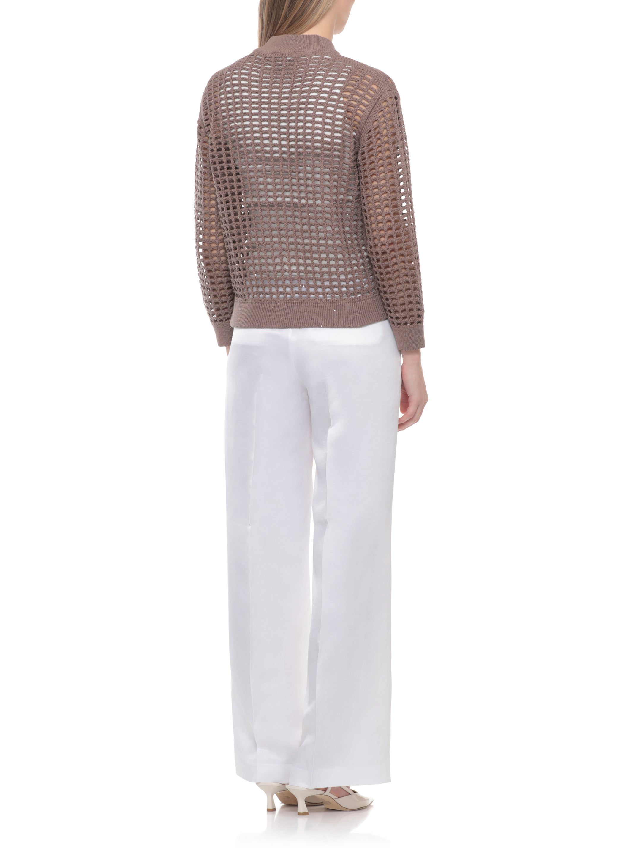 Peserico Sweaters Brown Cotton Polyester