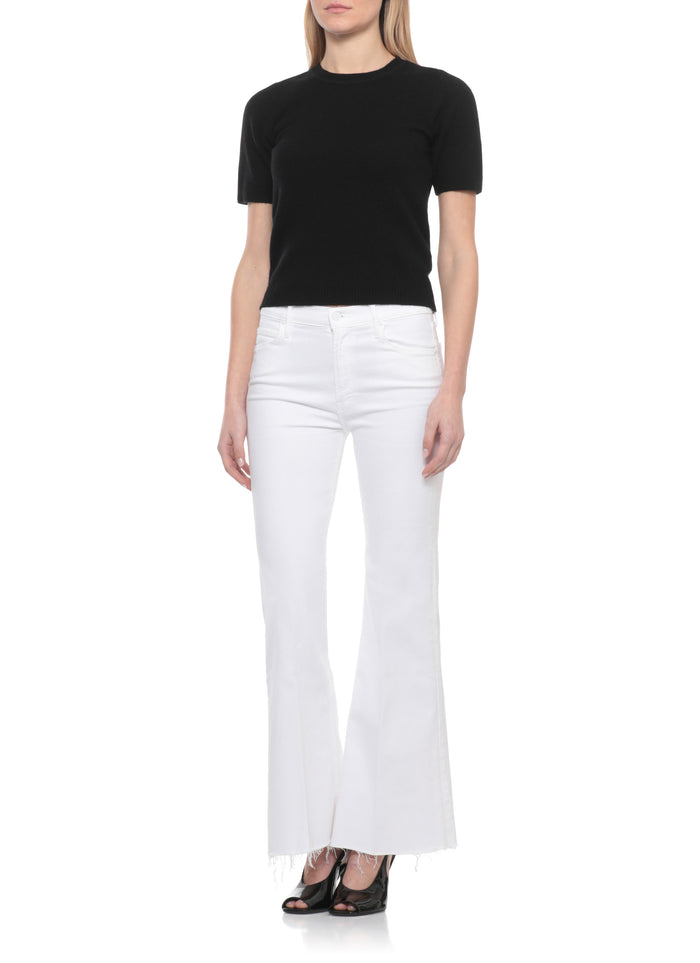Mother Jeans White Cotton Polyester Elastane