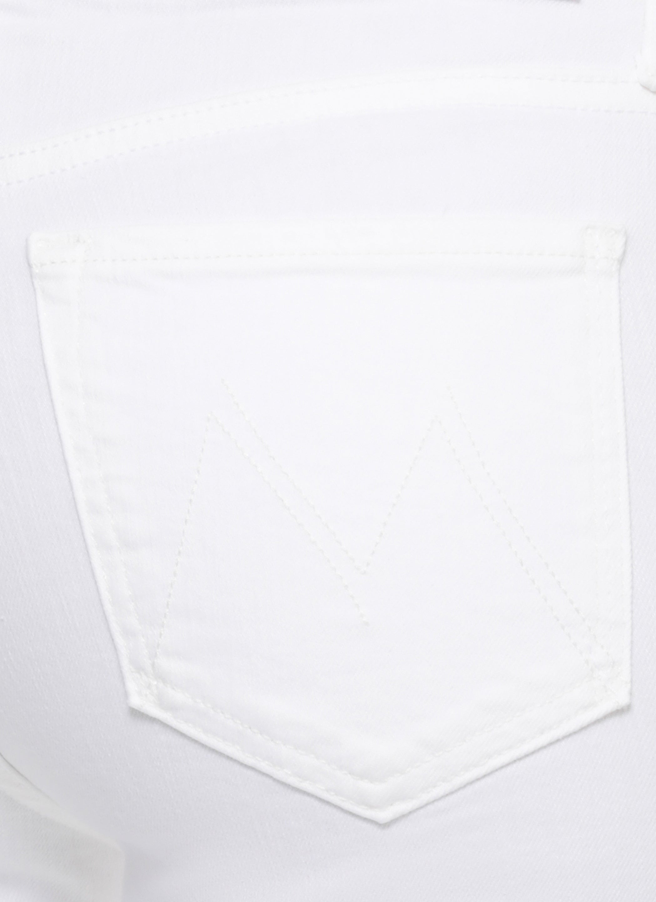 Mother Jeans White Cotton Polyester Elastane