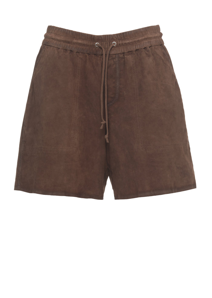 Parosh Shorts Brown Goatskin