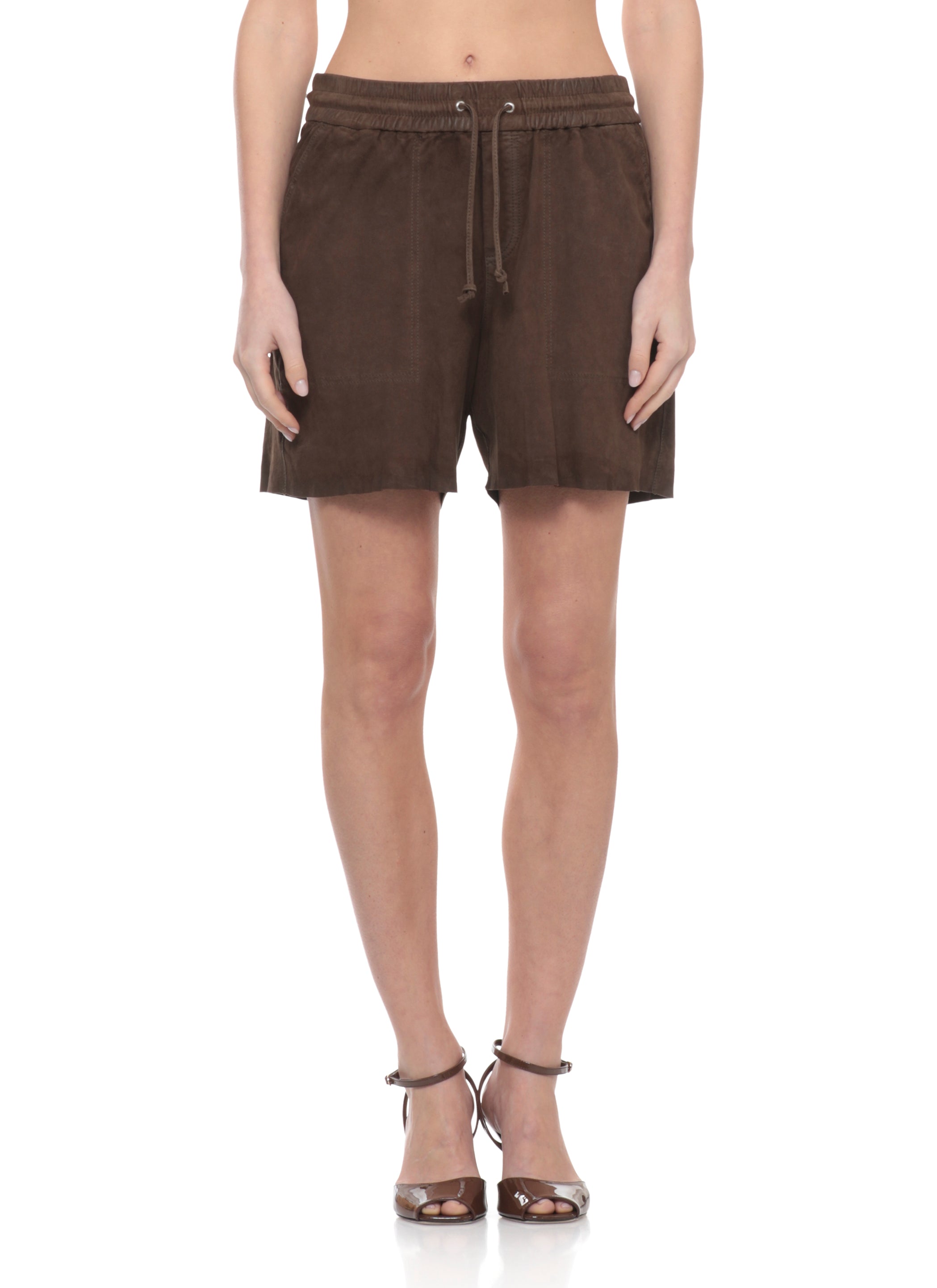 Parosh Shorts Brown Goatskin