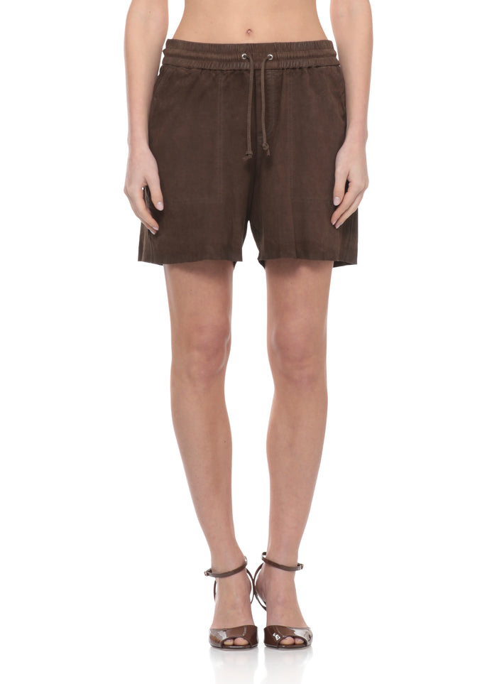 Parosh Shorts Brown Goatskin