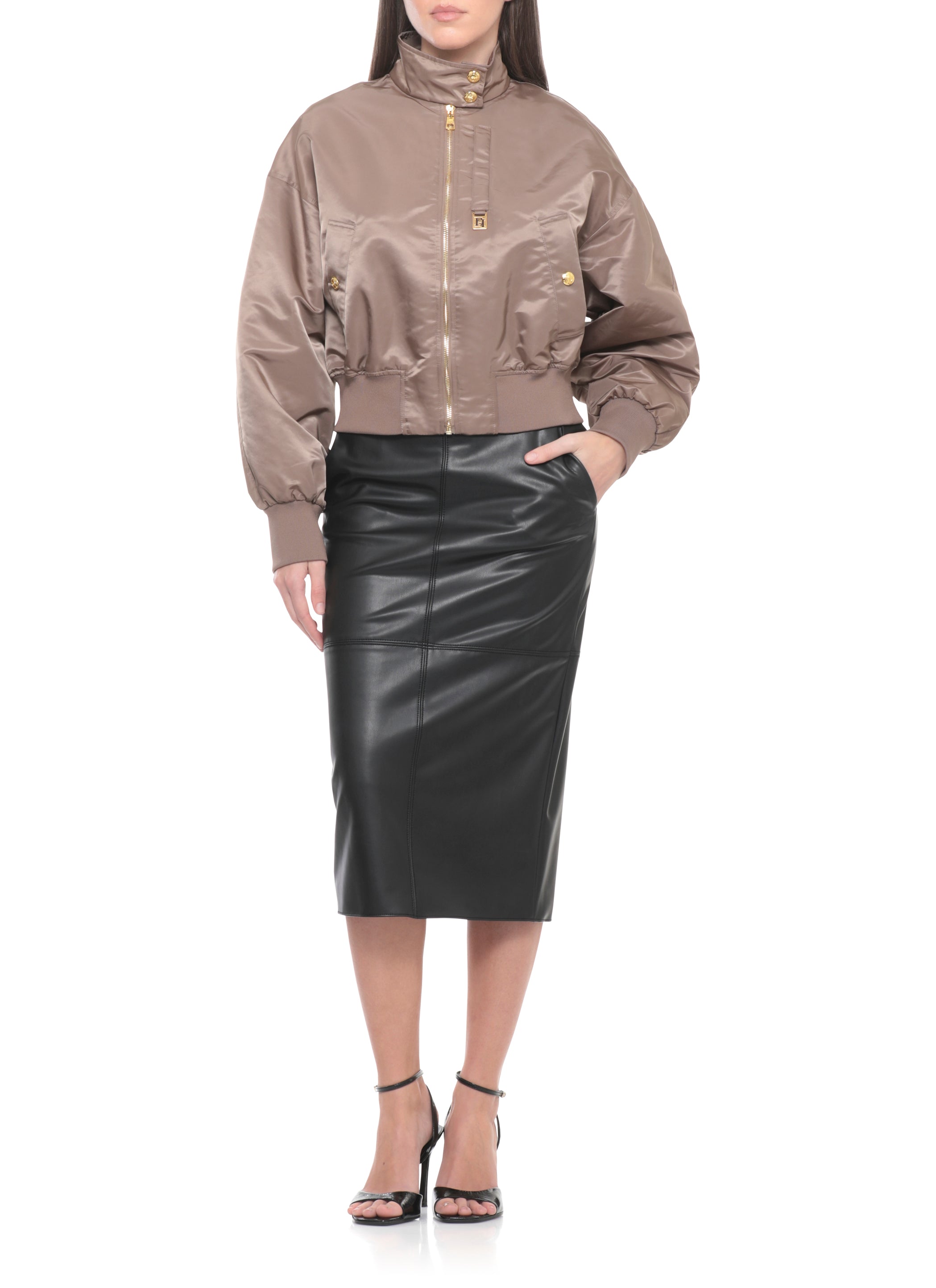 Elisabetta Franchi Coats Brown