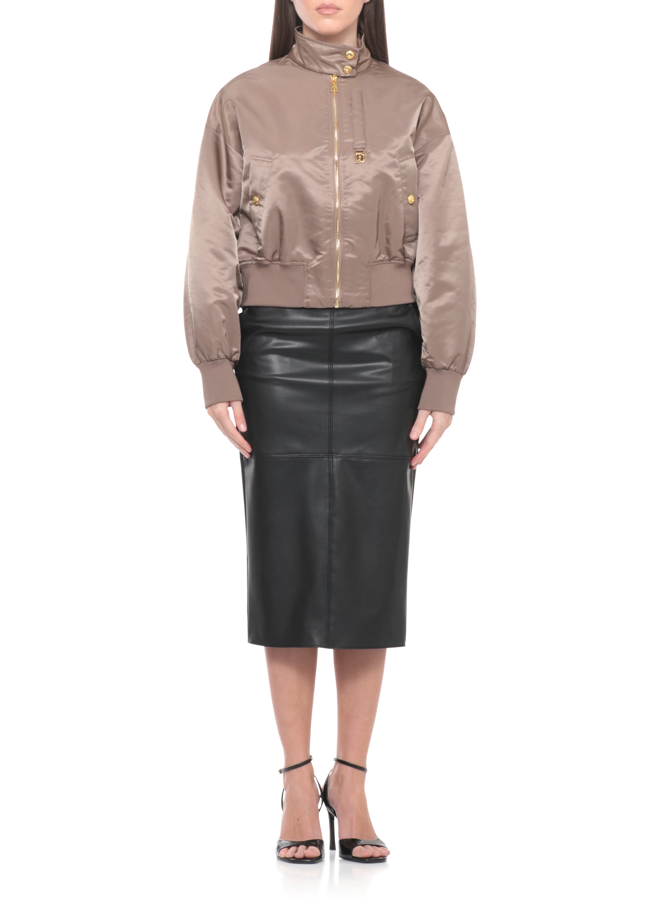 Elisabetta Franchi Coats Brown