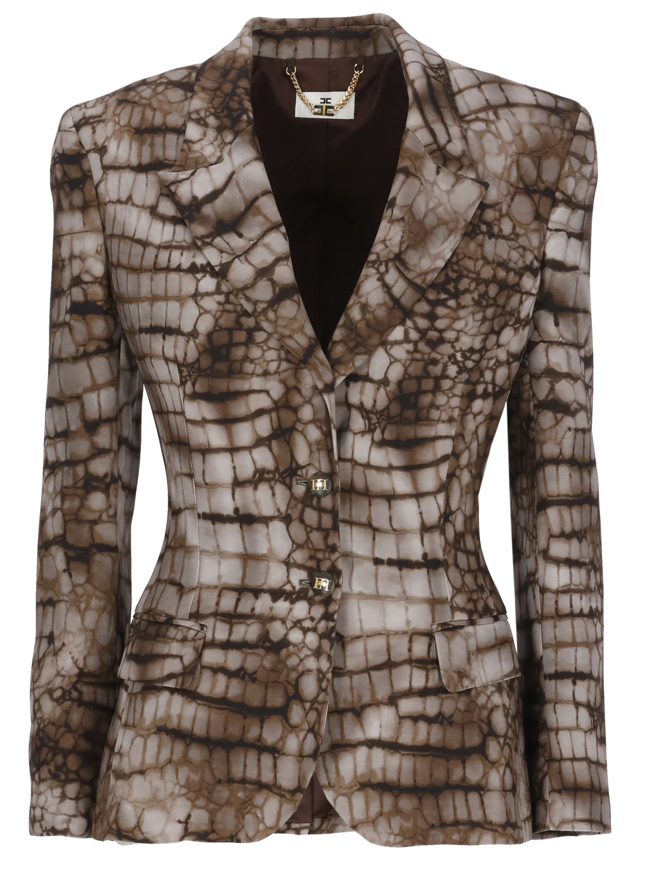 Elisabetta Franchi Jackets Brown