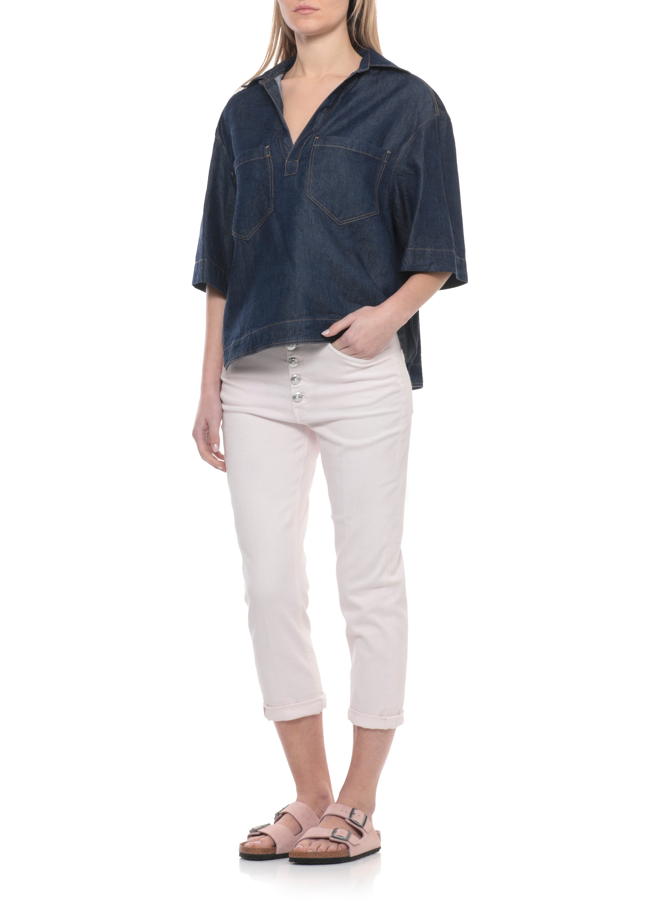 Dondup Shirts Blue Lyocell