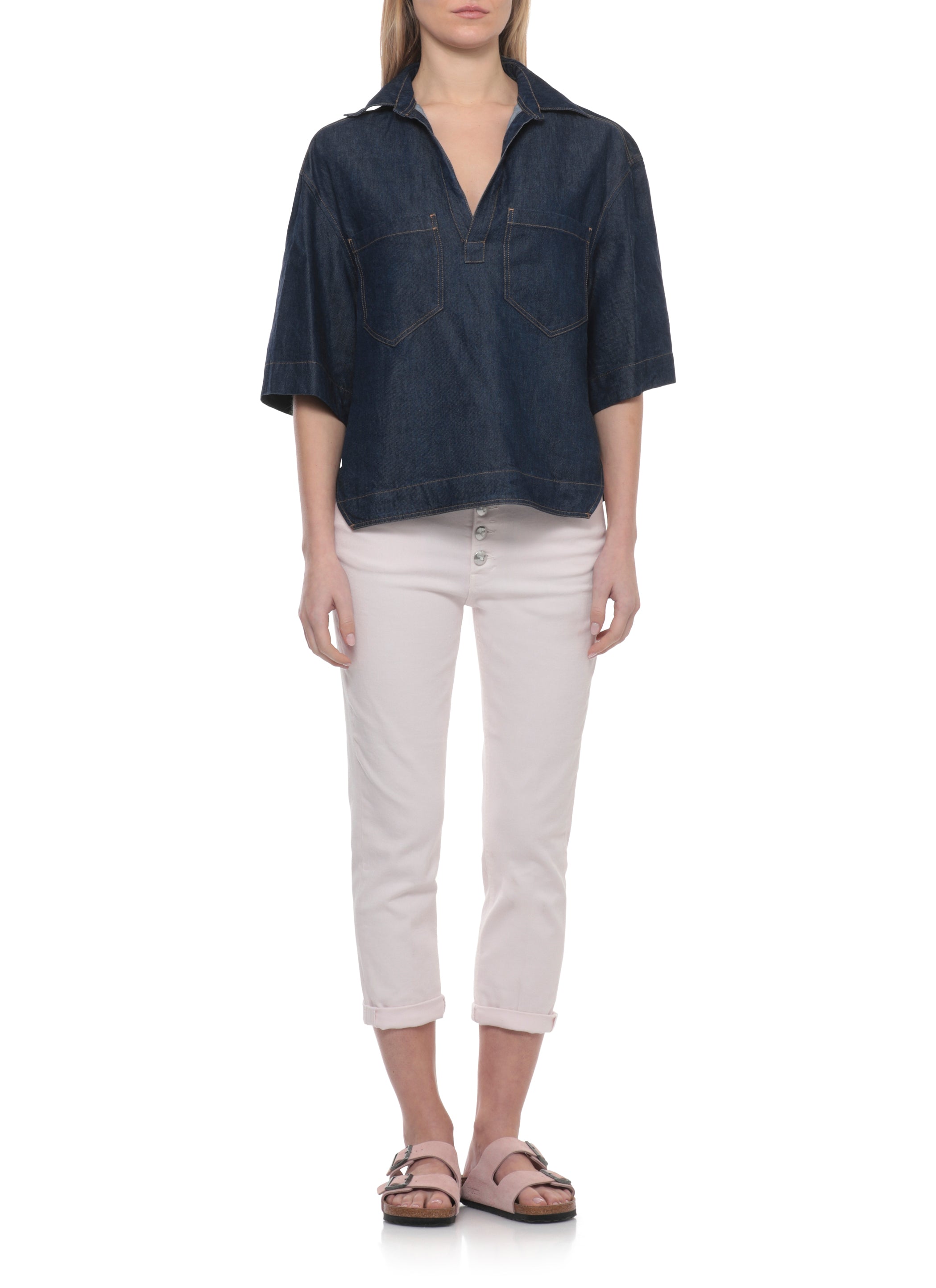 Dondup Shirts Blue Lyocell