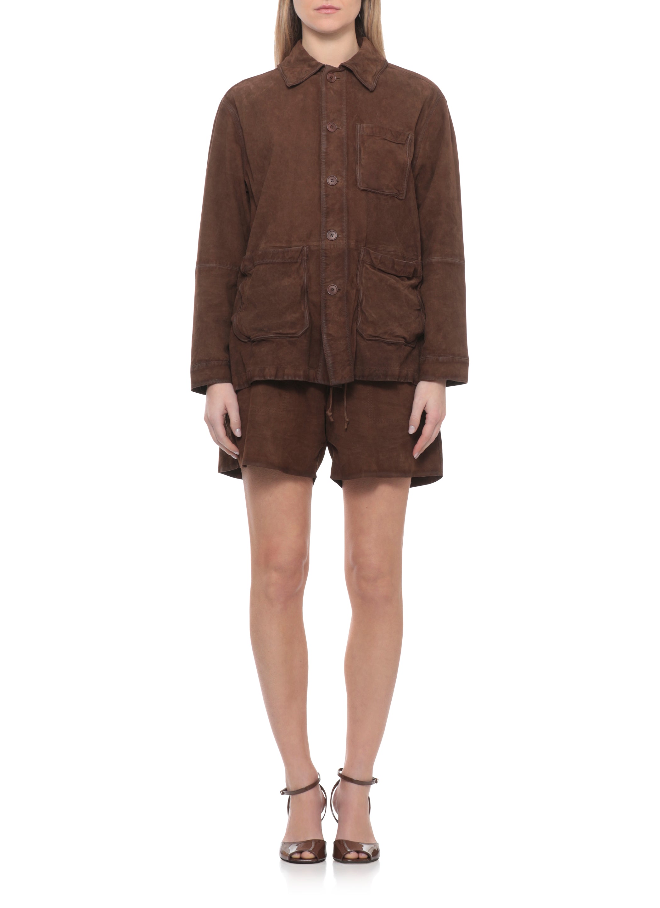 Parosh Jackets Brown Goatskin