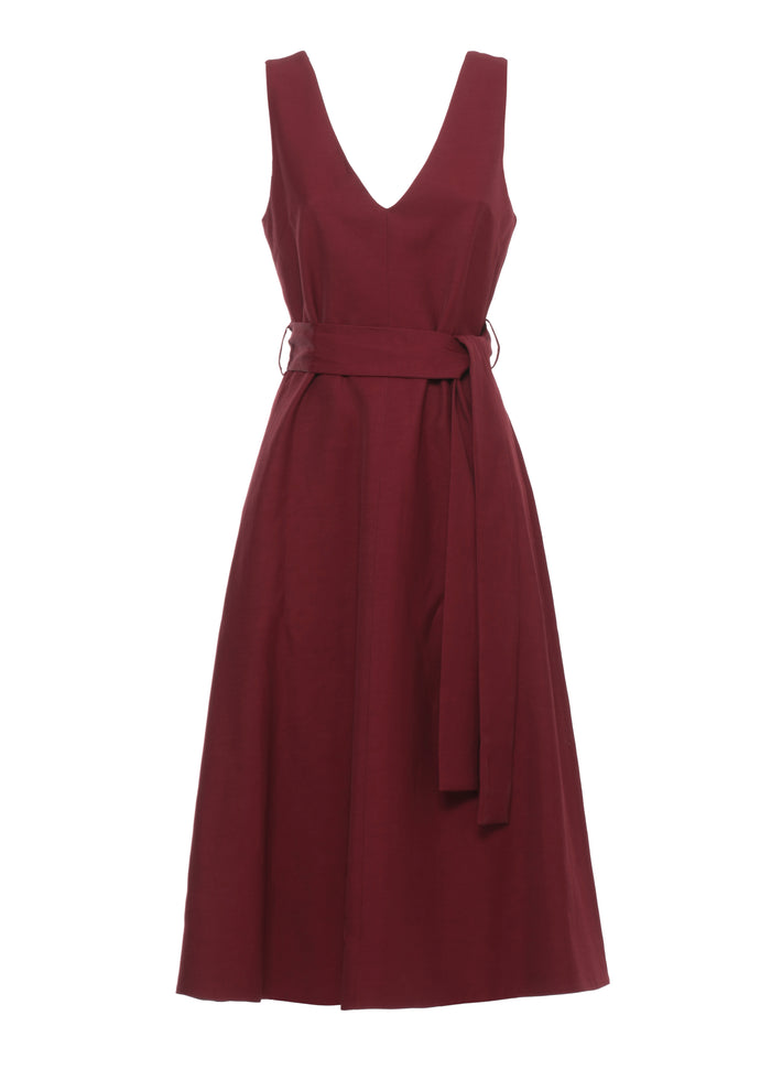 Parosh Dresses Bordeaux Viscose Linen